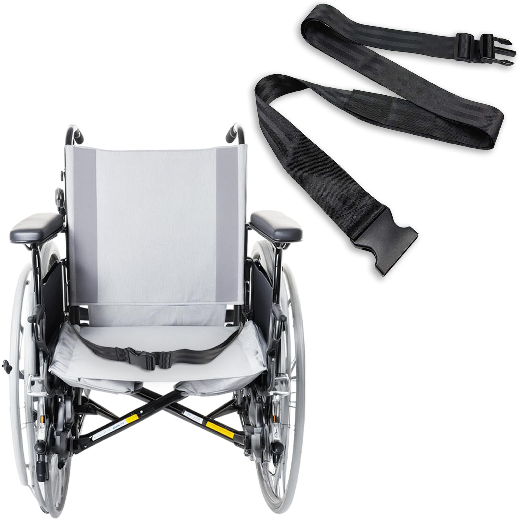 Adjustable Wheelchair Safety Strap Seat Belt, 2"" Wide - Slip-Resistant & Secure Lap Belt, 13-86"" Adjustable, Easy To Install, Stable Support For Seniors & Individuals Needing Extra Support