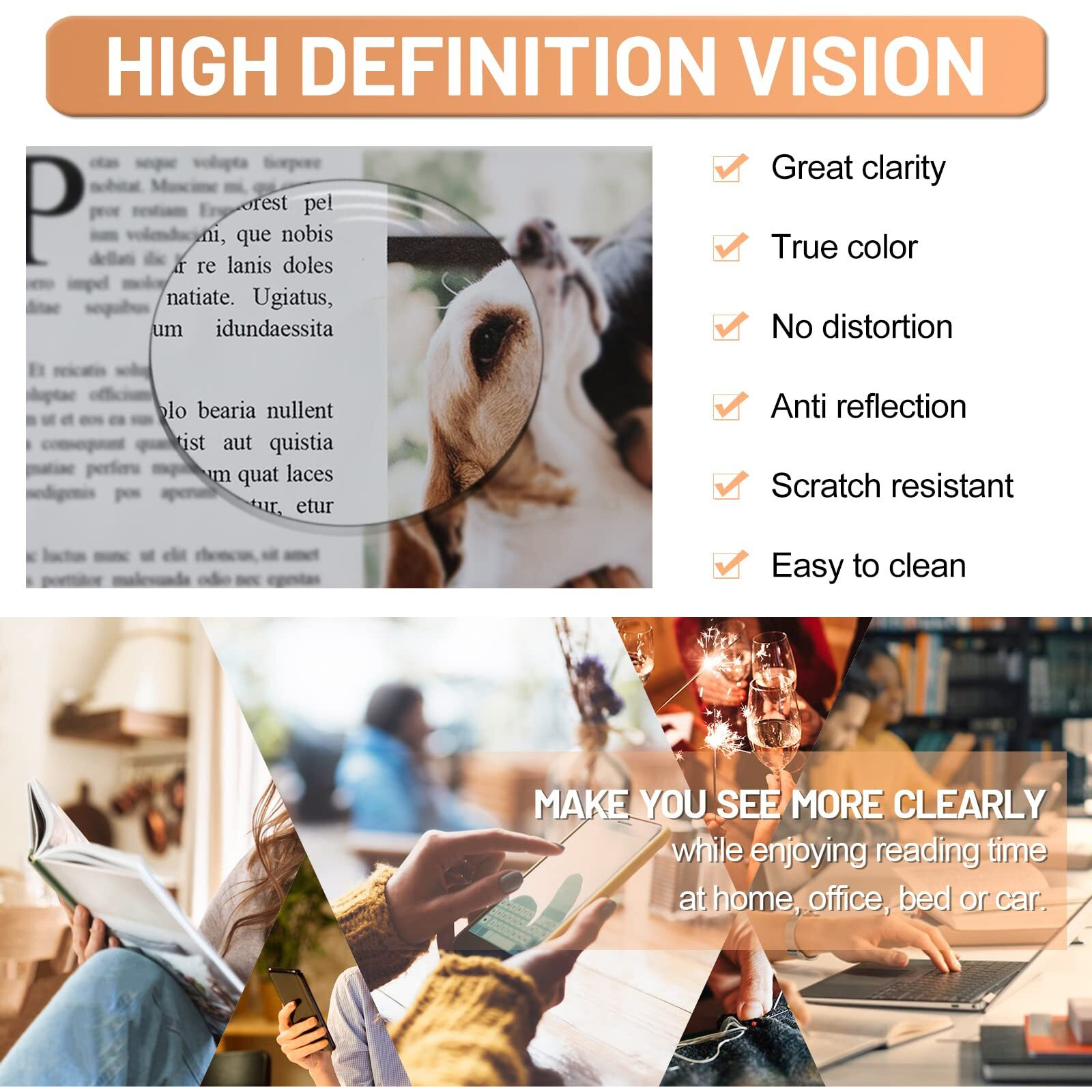 Mare Azzuro Reading Glasses Women 4.00 Stylish Readers 4.0 Strength For Female Round Glossy Magnifying Eyeglasses +400