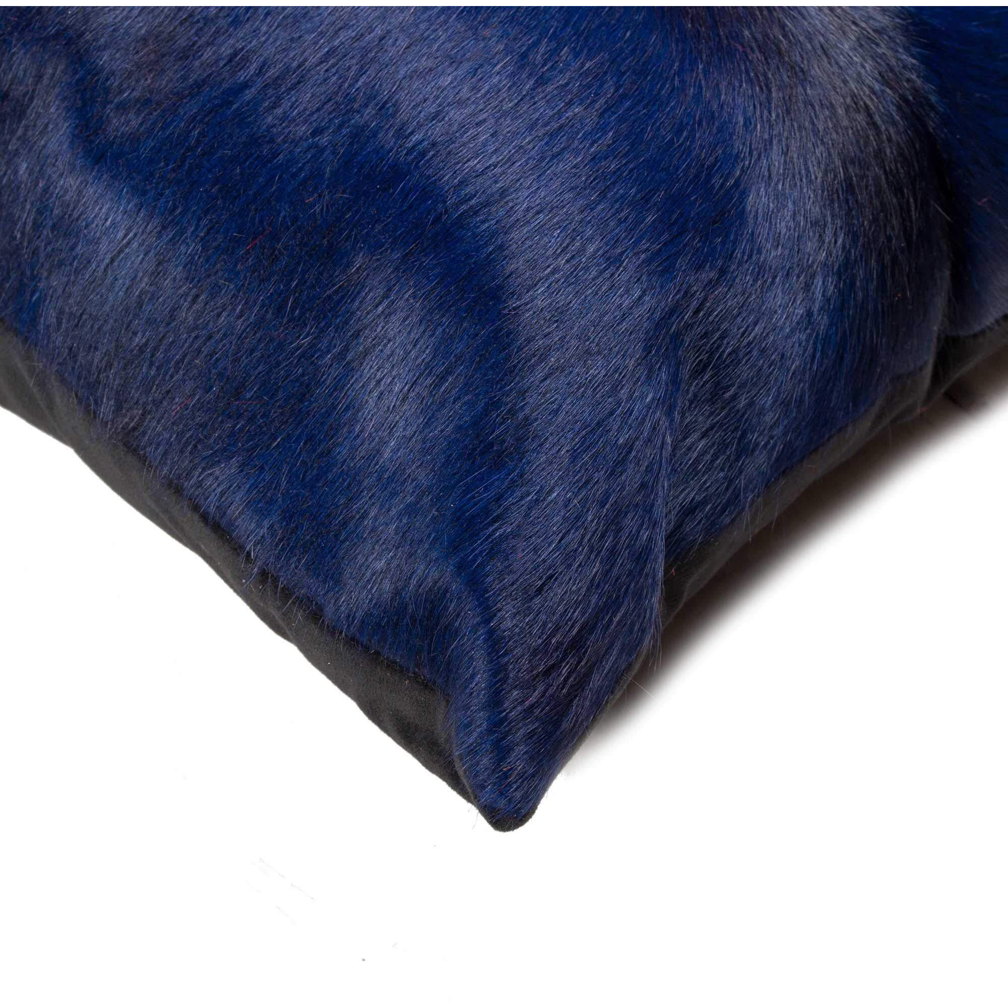 Homeroots Decor 12-Inch X 20-Inch X 5-Inch Navy, Torino Kobe Cowhide - Pillow