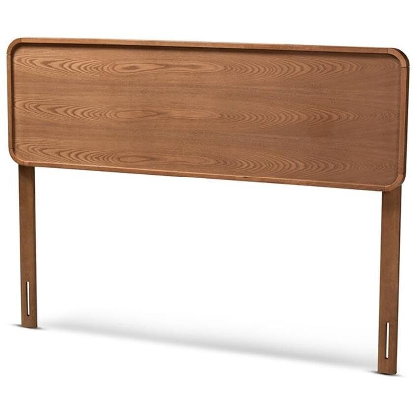 Baxton Studio Mailene Mid-Century Modern Walnut Brown Finished Wood Full Size Headboard