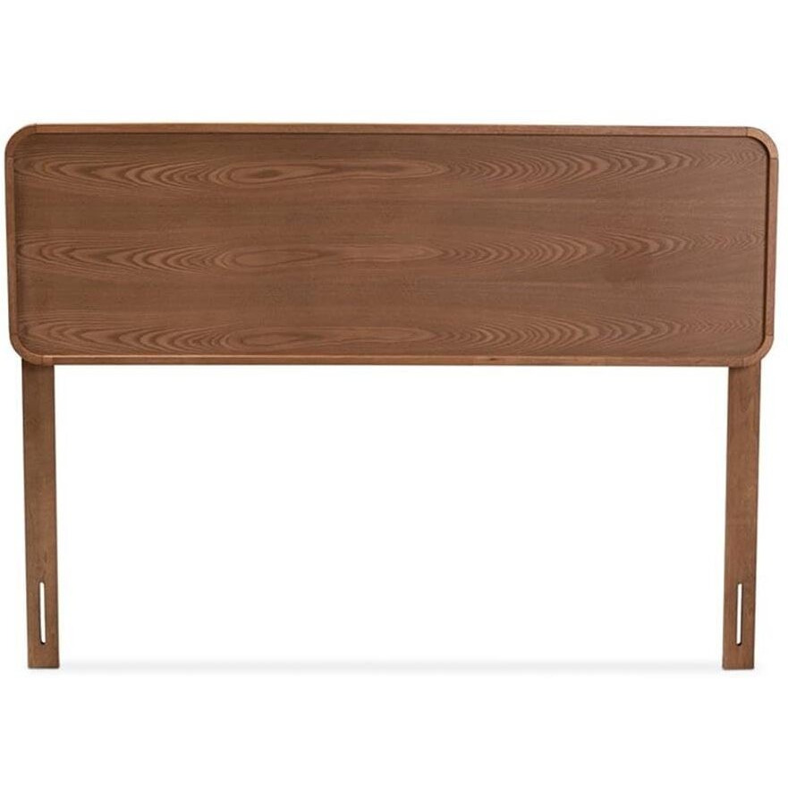 Baxton Studio Mailene Mid-Century Modern Walnut Brown Finished Wood Full Size Headboard