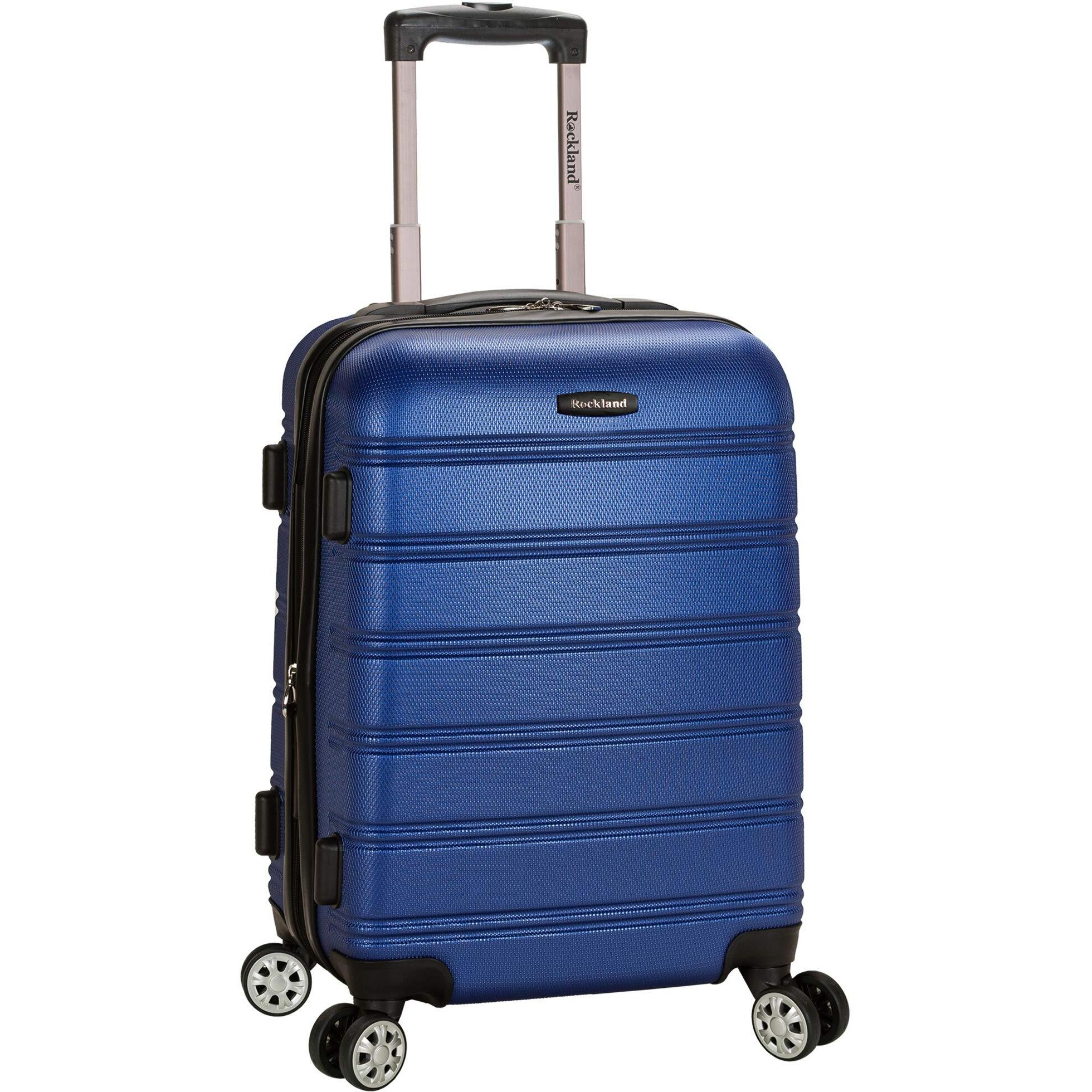 Rockland Melbourne Hardside Expandable Spinner Wheel Luggage, Blue, Carry-On 20-Inch