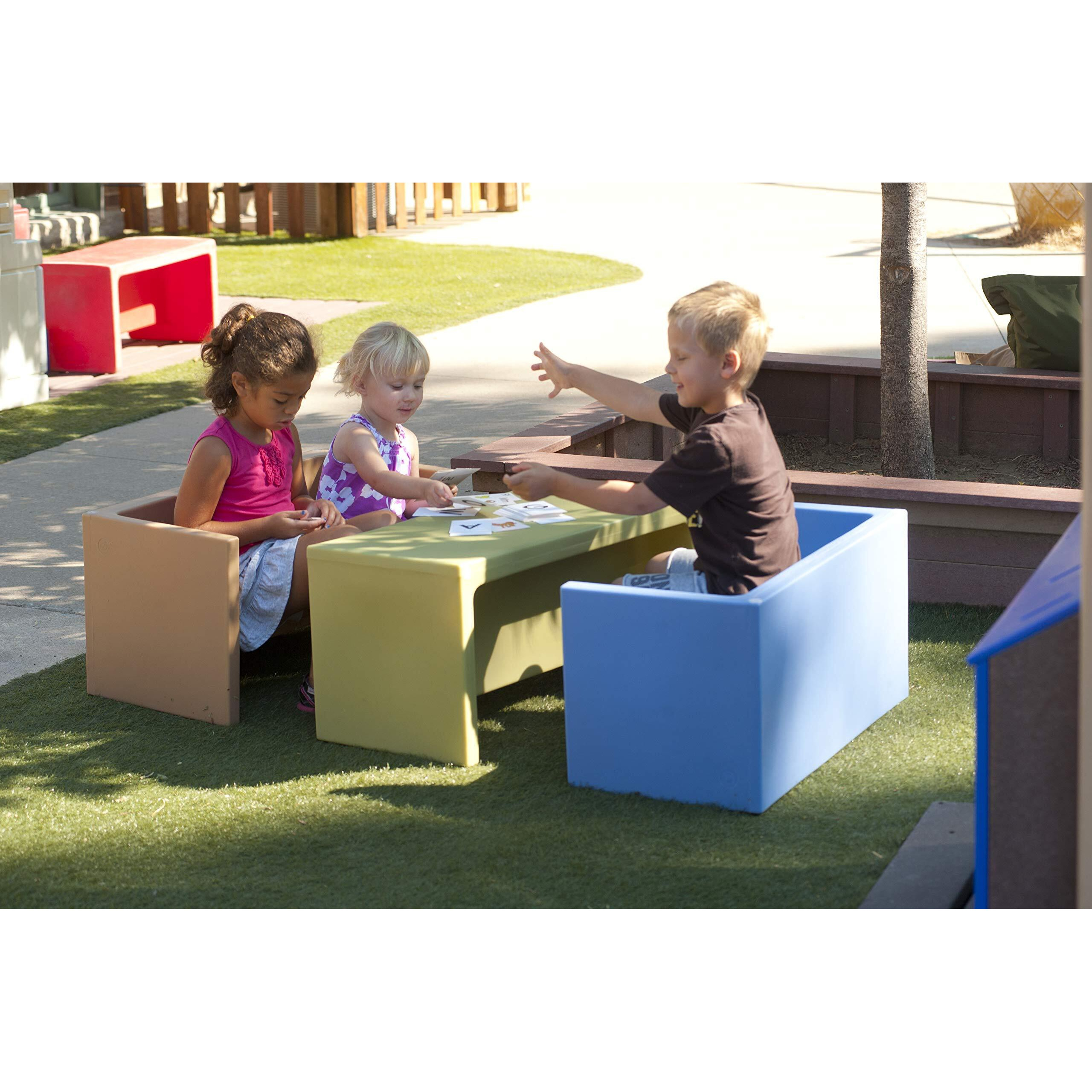 Children's Factory Adapta-Bench, Cf910-057 Almond, Kids Flexible Seating, Classroom, Preschool And Daycare Furniture, Indoor Or Outdoor Toddler Chairs