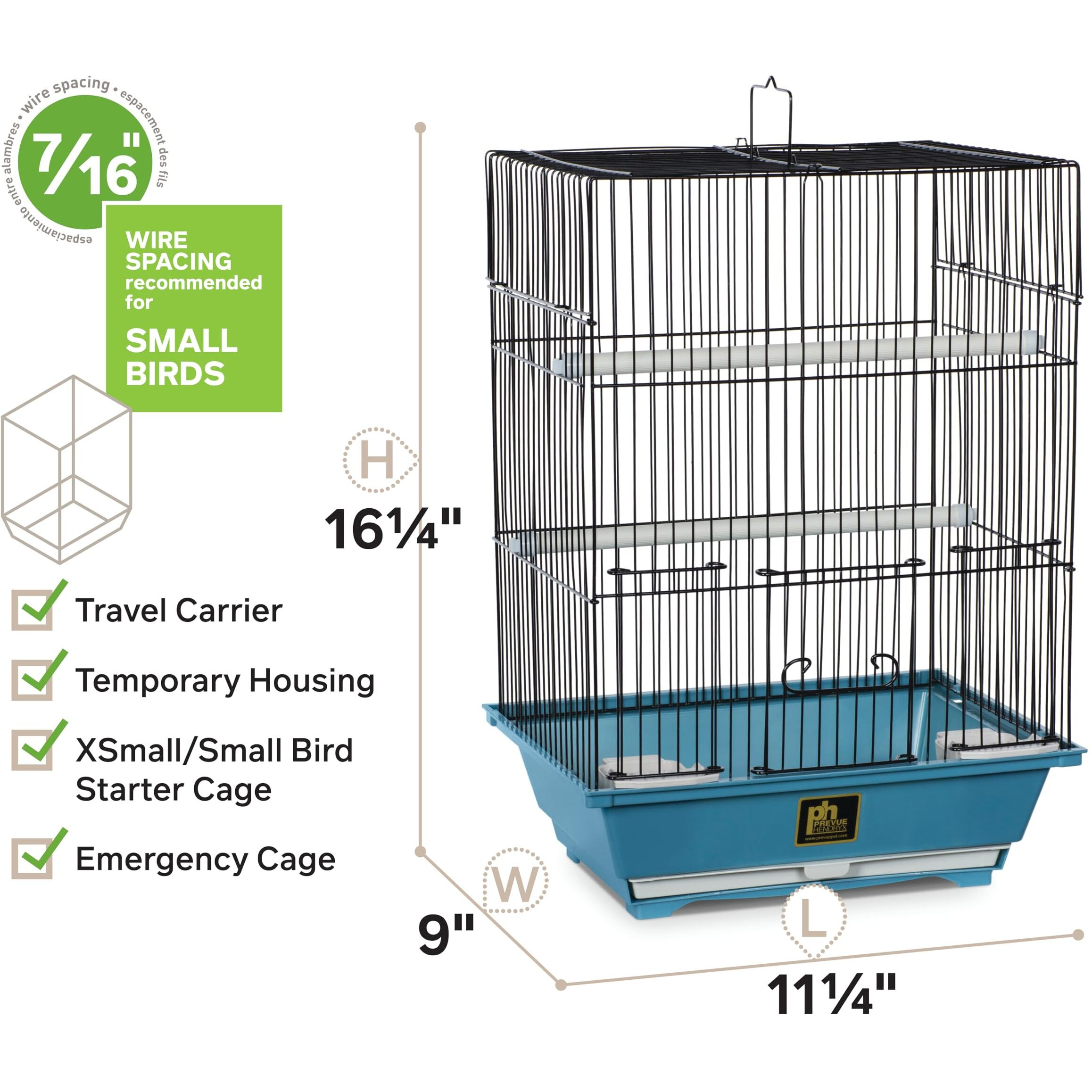 Prevue Pet Products Sp50021 Slate Bird Cage, Small, Blue