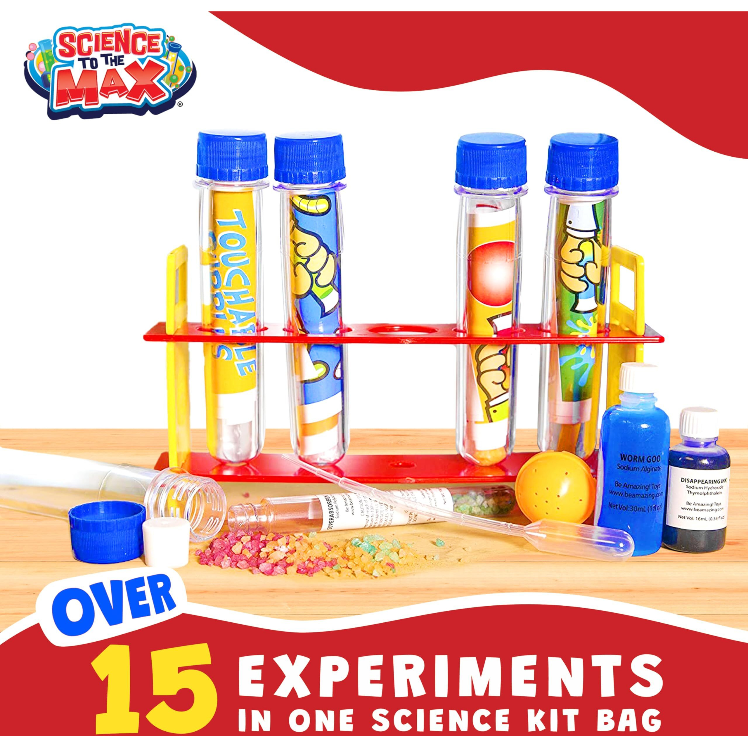 Test Tube Adventures Lab In A Bag By Be Amazing Toys-Test Tube Science Kits For Kids-Science Toys For Kids-15 Experiments Included - Chemistry Kit For Boys & Girls - Ages 8+,Original Version,Bat4420