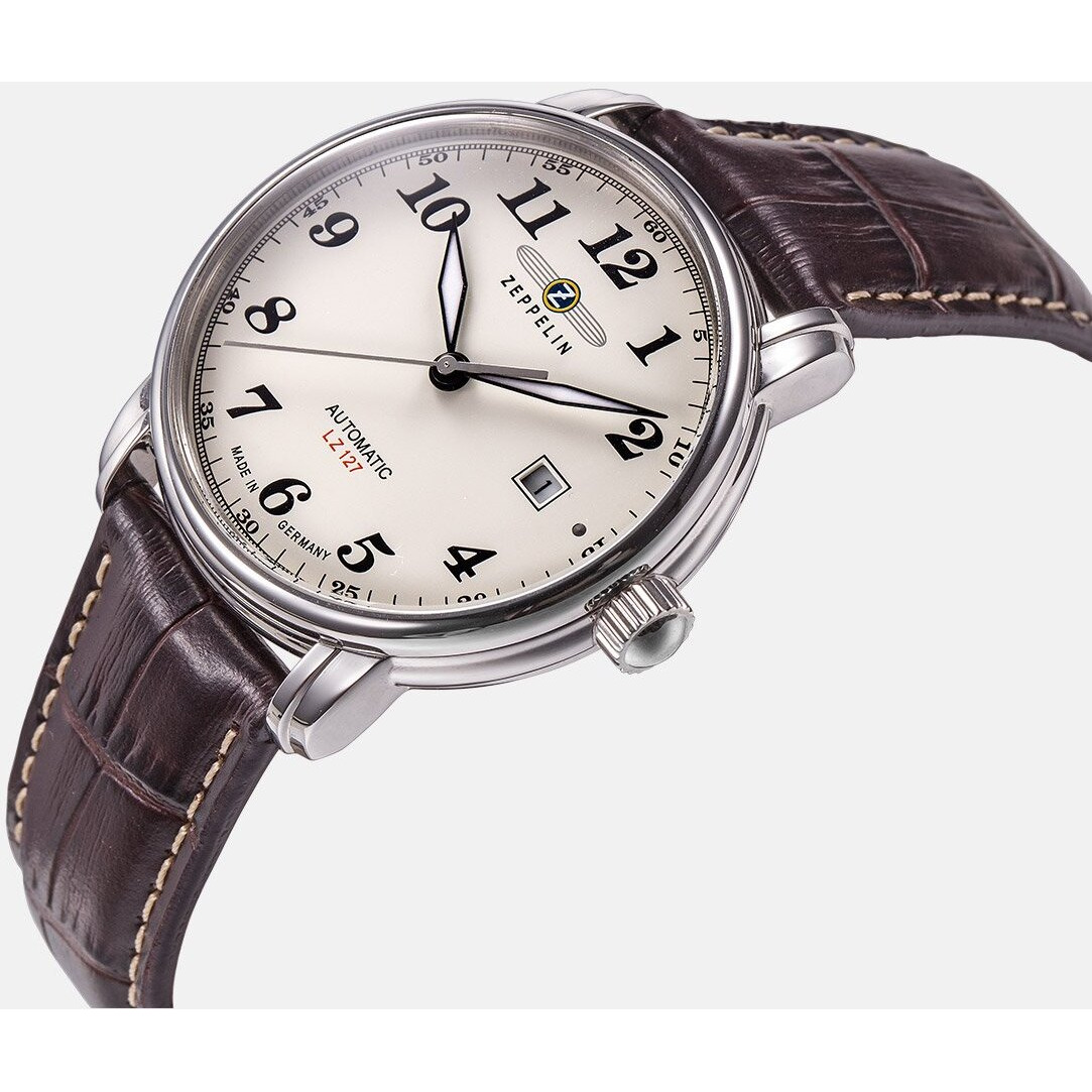 Zeppelin Men's Analogue Automatic Watch With Leather Strap - 76565