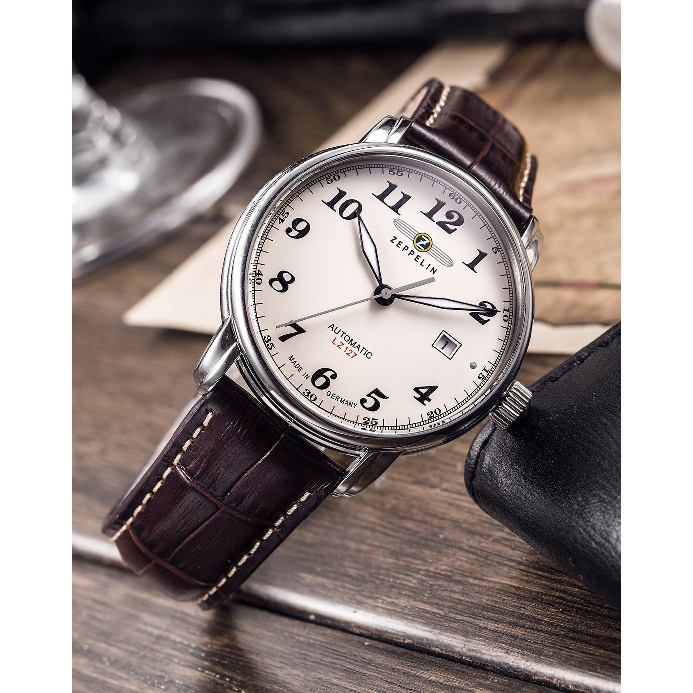 Zeppelin Men's Analogue Automatic Watch With Leather Strap - 76565
