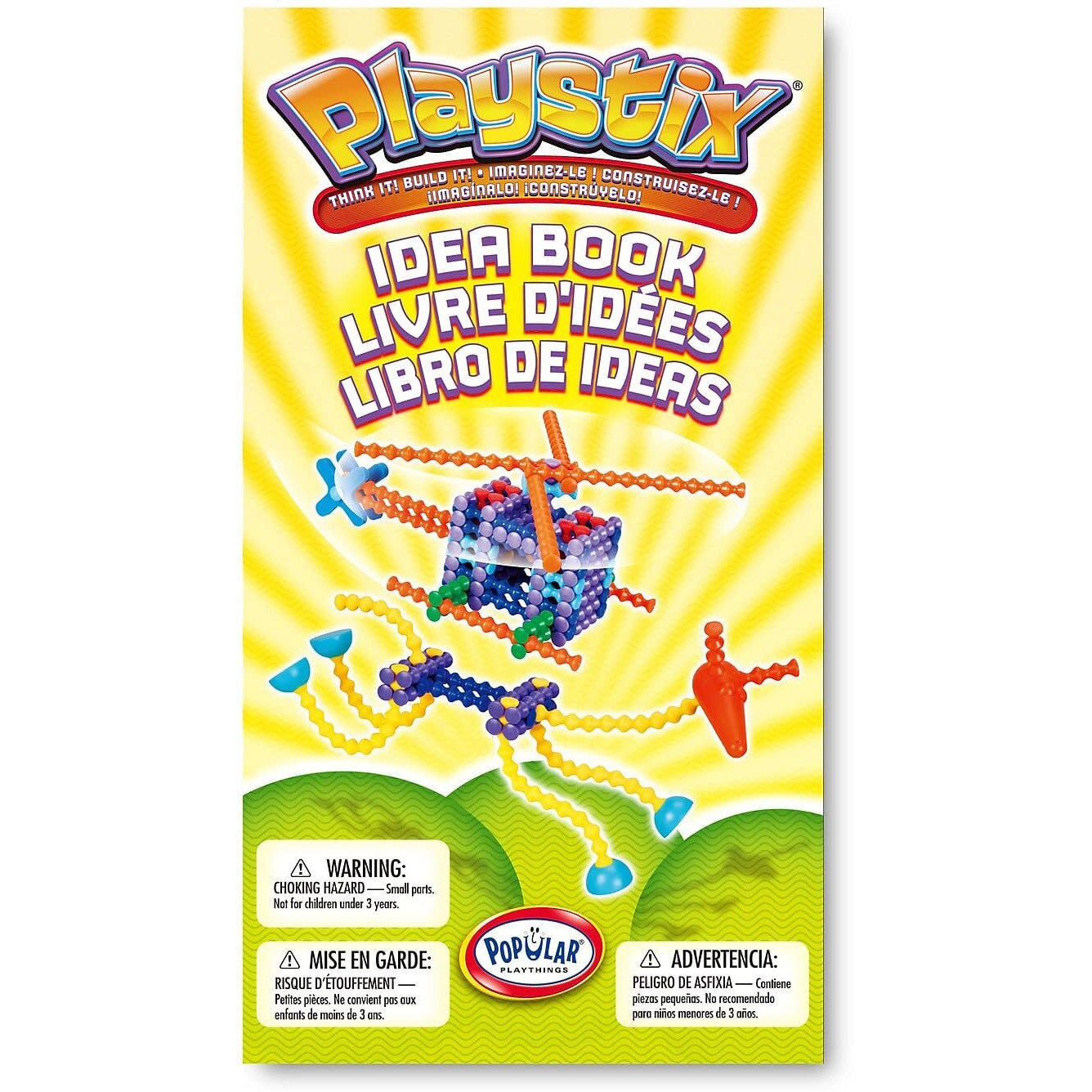 Popular Playthings Playstix Super Set Construction Toy Building Blocks 400 Piece Stem Kit (90004)