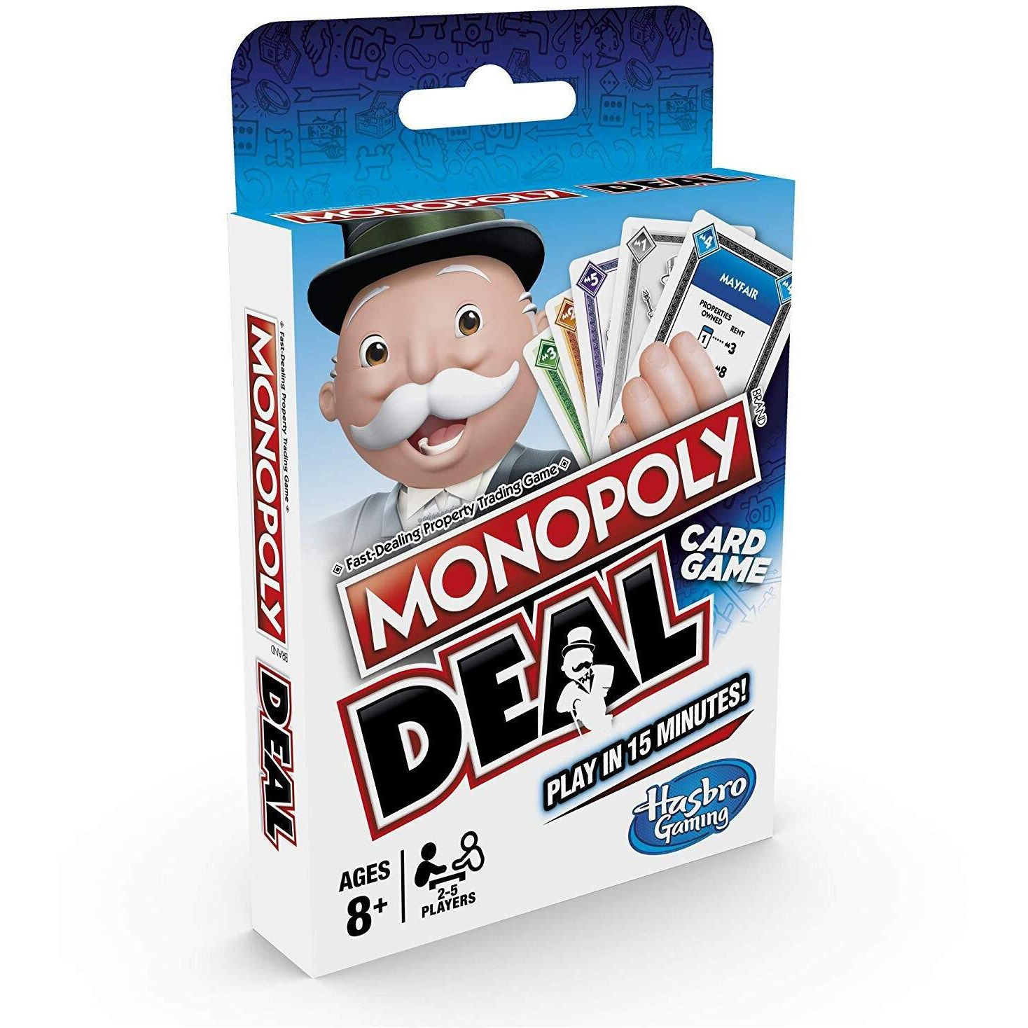 Monopoly Deal Quick-Playing Card Game For Families, Kids Ages 8 And Up And 2-5 Players