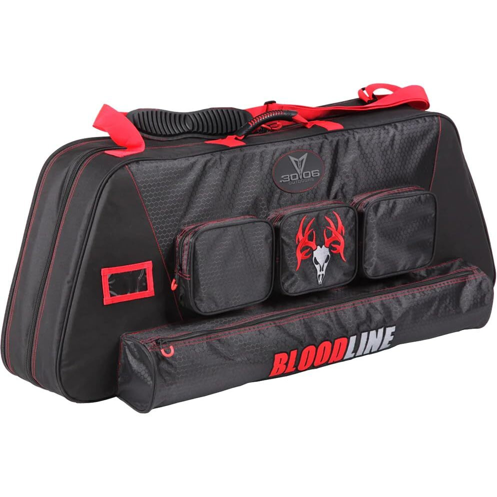 30-06 Outdoors Bloodline Signature Series Double Compound Bow Soft Case, 42 Inch, Black/Red