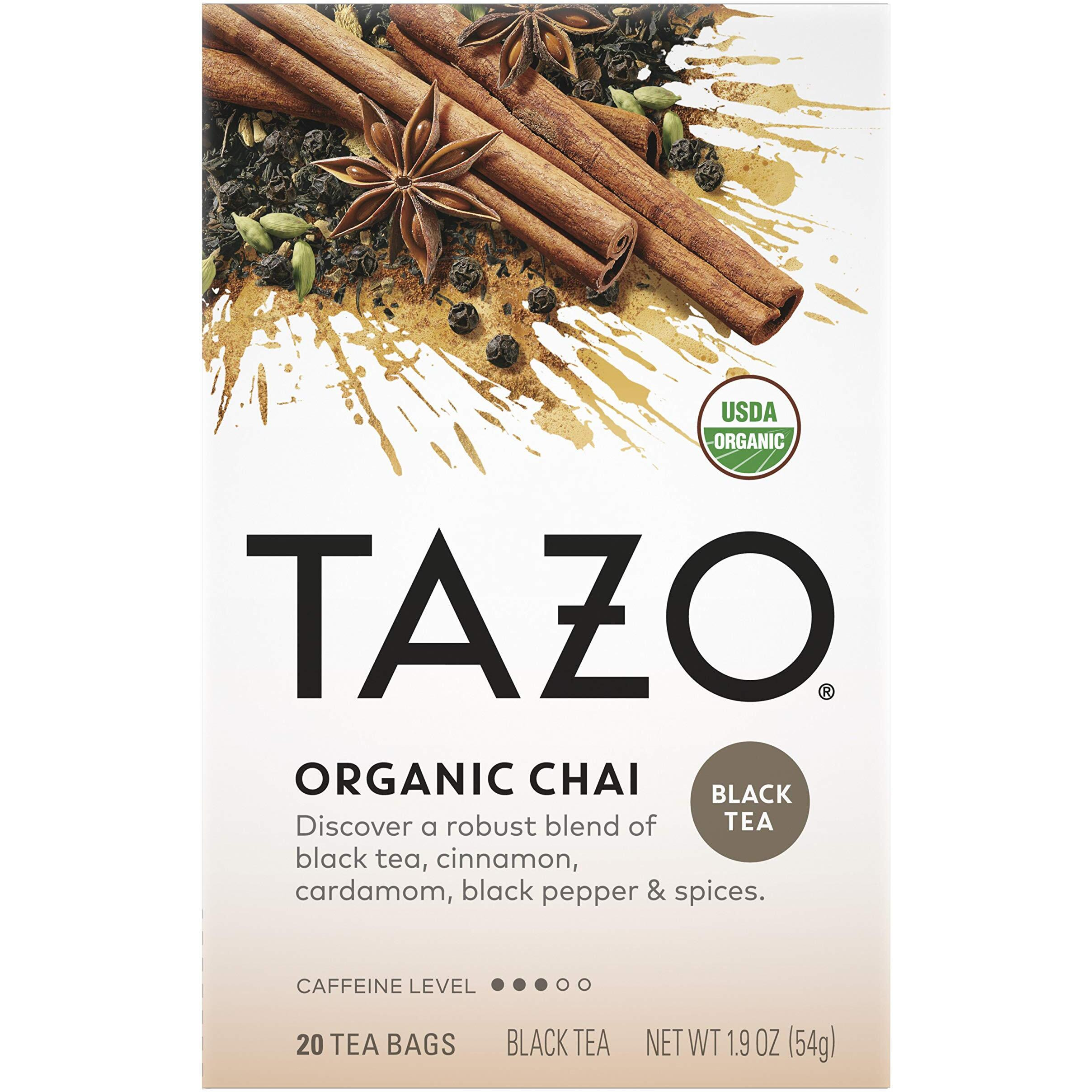 Tazo Organic Chai For A Warm Spiced Chai Black Tea Moderately Caffeinated Tea 20 Tea Bags