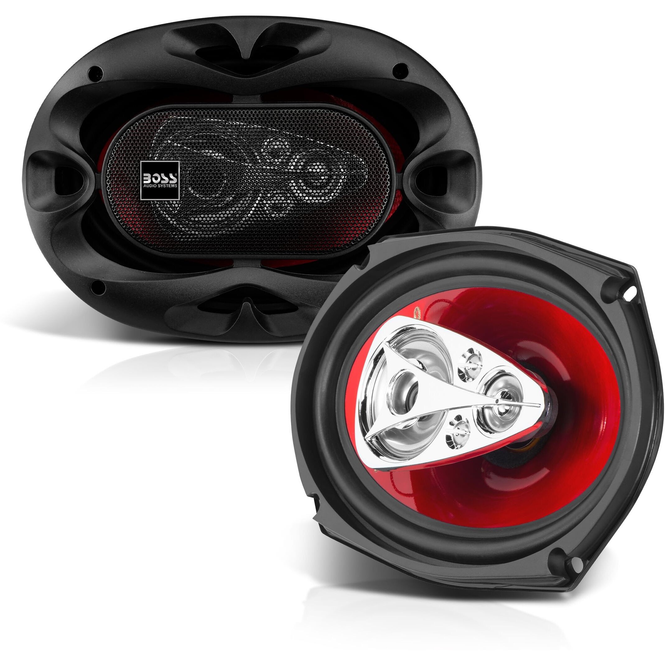 Boss Audio Systems Ch6950 Chaos Series 6 X 9 Inch Car Audio Door Speakers - 600 Watts Max, 5 Way, Full Range, Coaxial, Sold In Pairs, Hook Up To Stereo And Amplifier, Tweeters