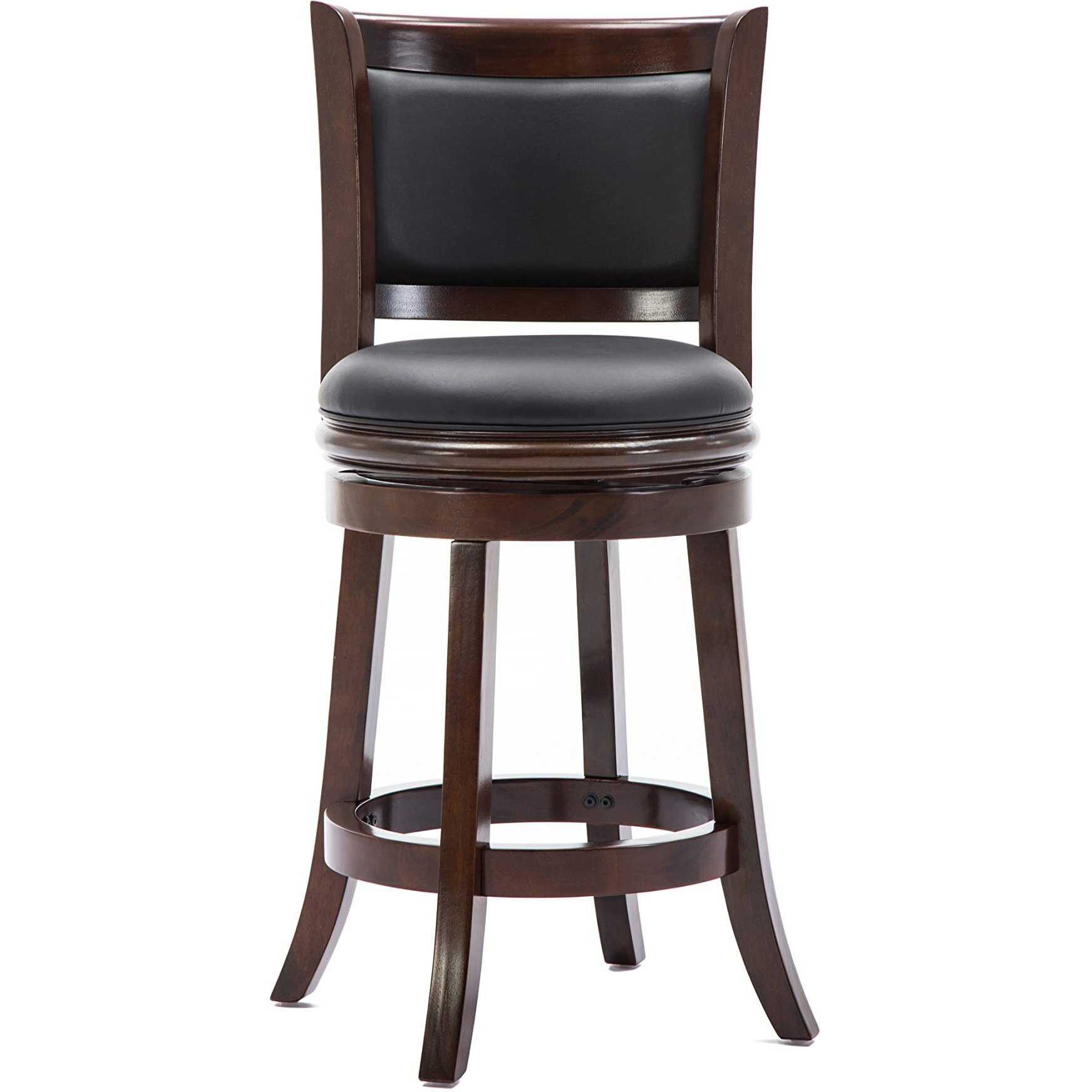 Boraam Augusta Counter Height Swivel Stool, 24-Inch, Cappuccino
