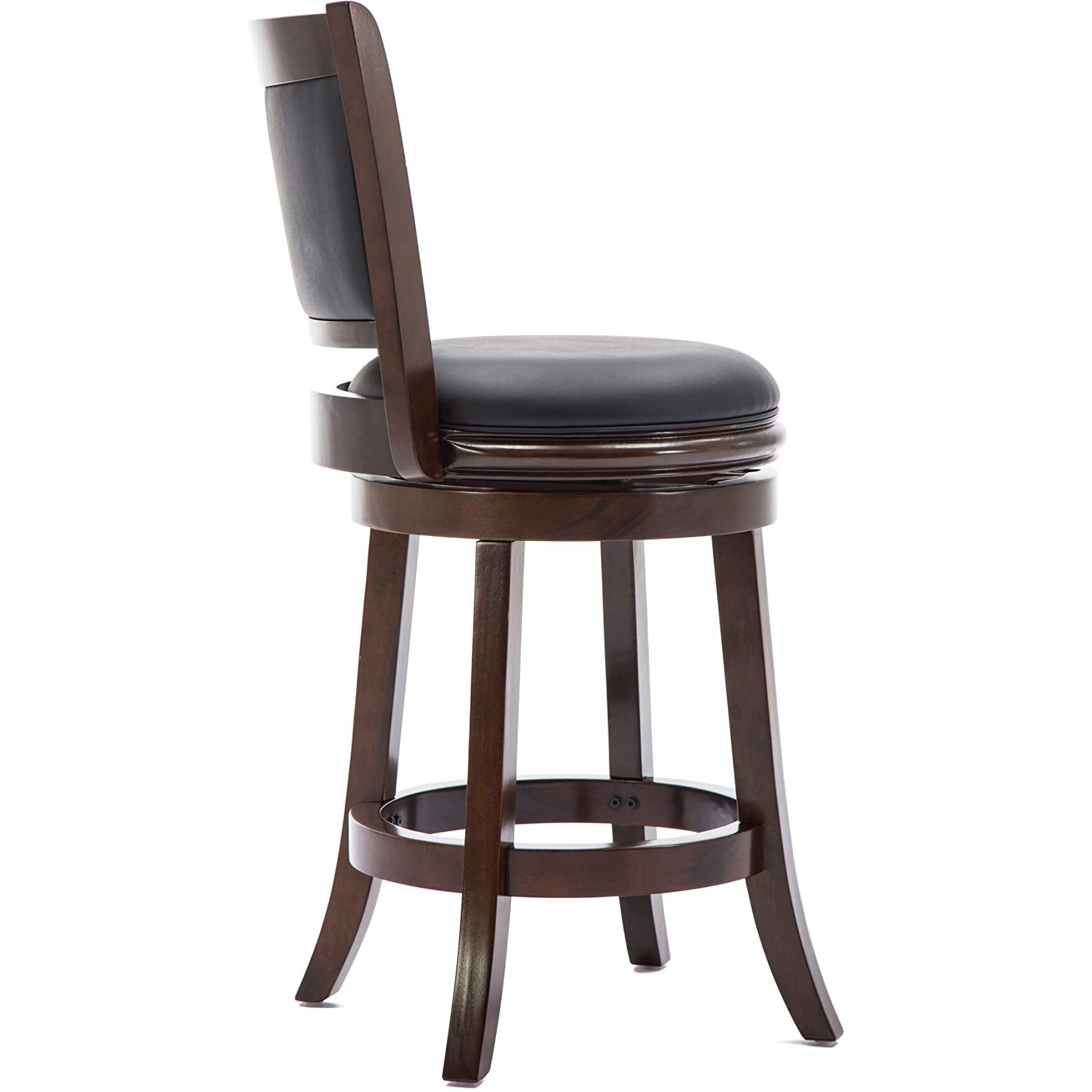 Boraam Augusta Counter Height Swivel Stool, 24-Inch, Cappuccino
