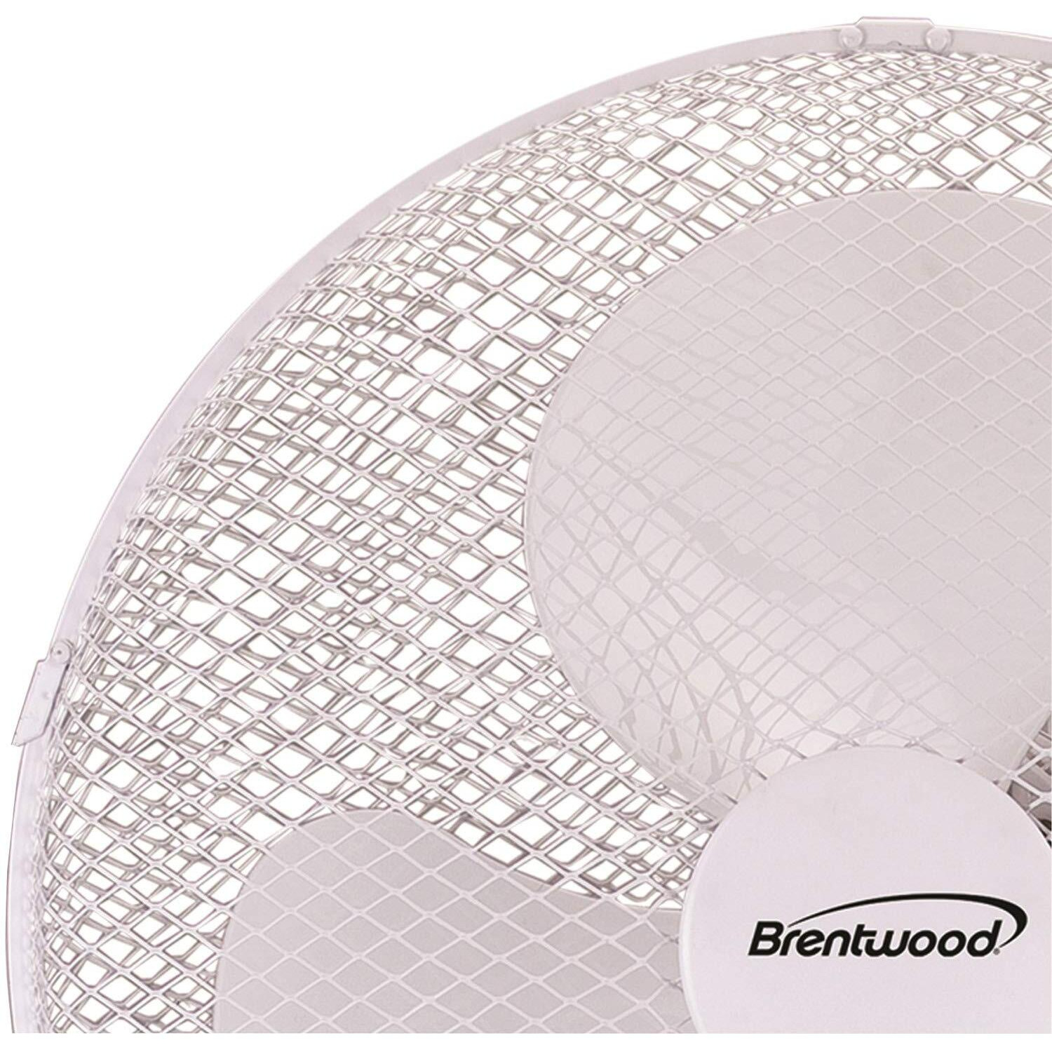 Brentwood Kool Zone Oscillating Stand Fan, 3-Speed 16-Inch, White