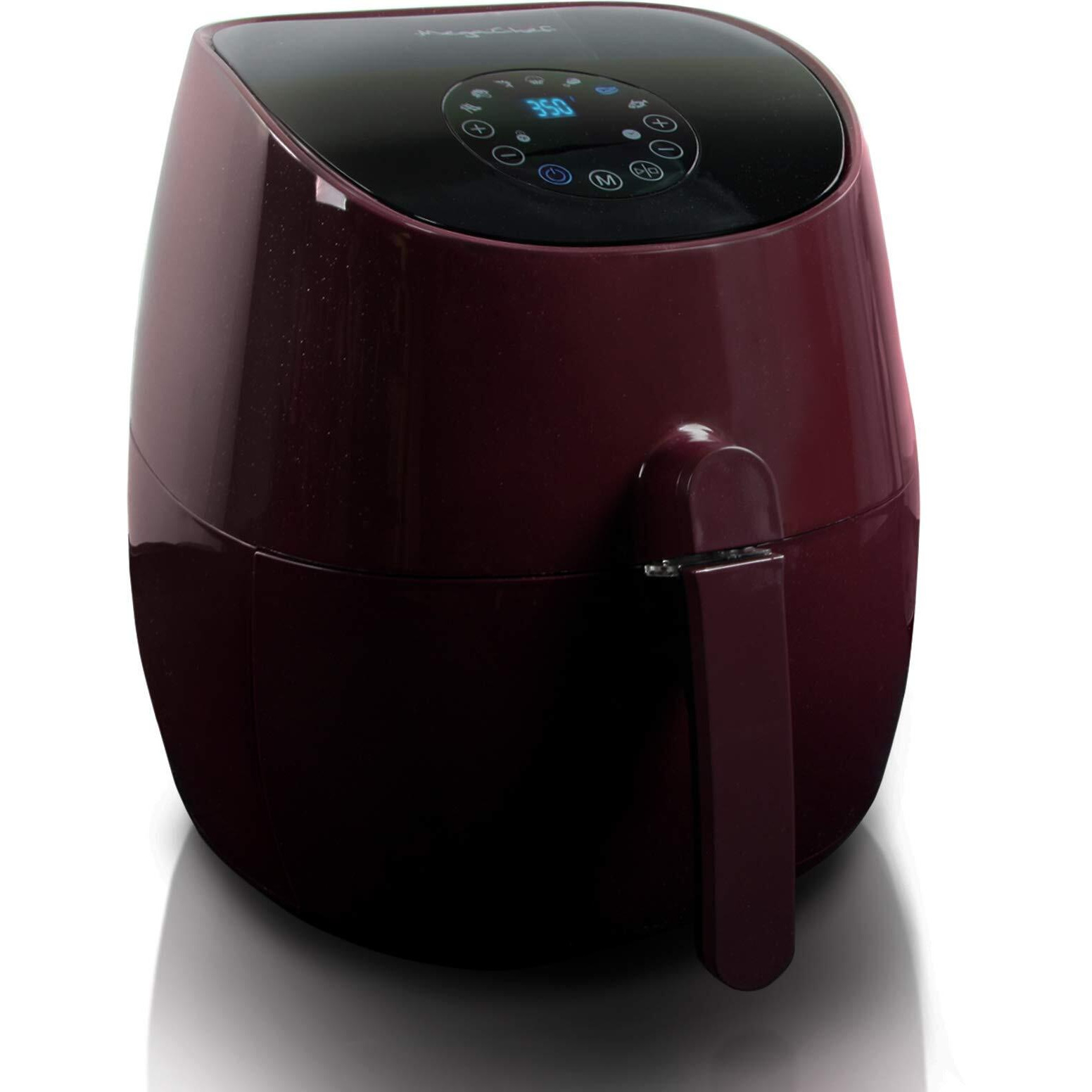 Megachef 3.5 Quart Airfryer And Multicooker With 7 Pre-Programmed Settings In Burgundy