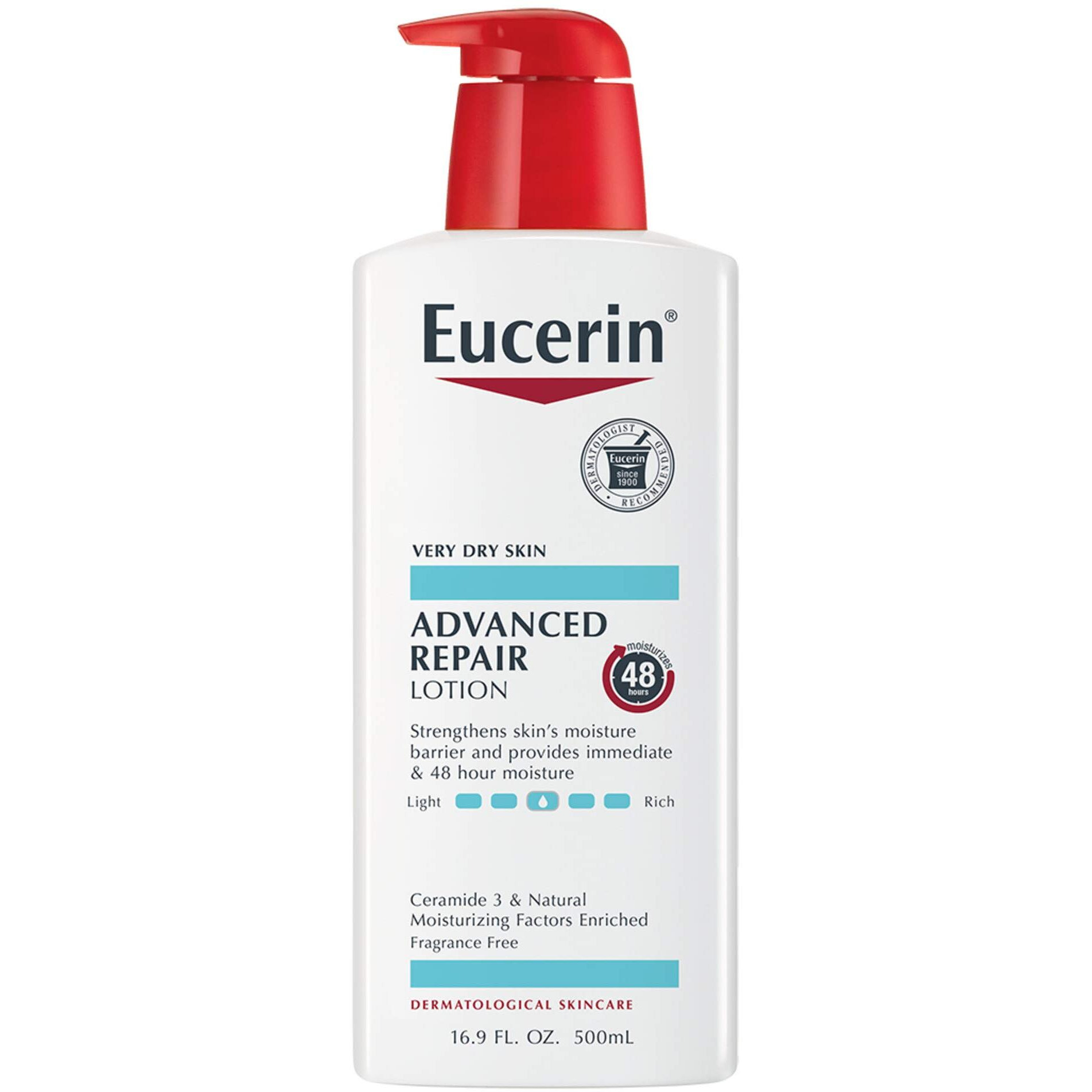 Eucerin Advanced Repair Lotion - Fragrance Free, Full Body Lotion For Very Dry Skin - 16.9 Fl. Oz. Pump Bottle