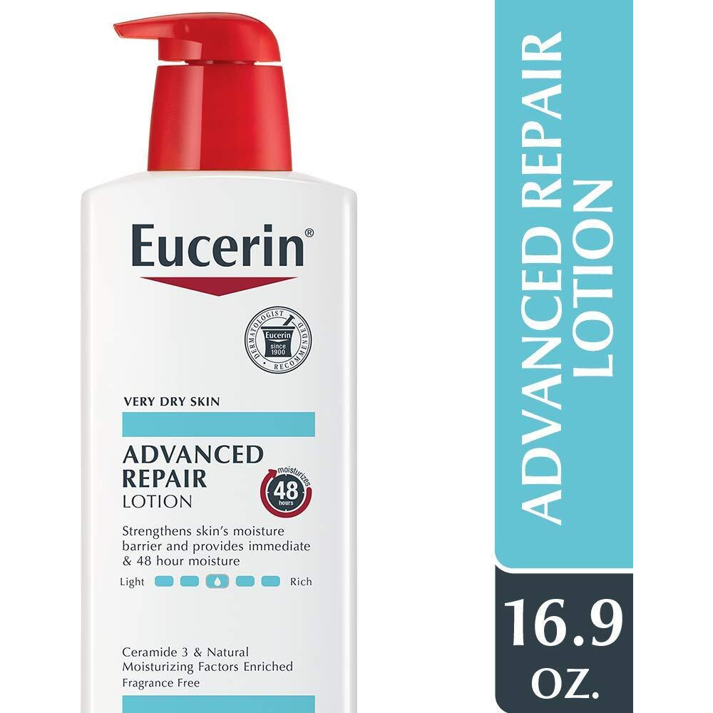 Eucerin Advanced Repair Lotion - Fragrance Free, Full Body Lotion For Very Dry Skin - 16.9 Fl. Oz. Pump Bottle