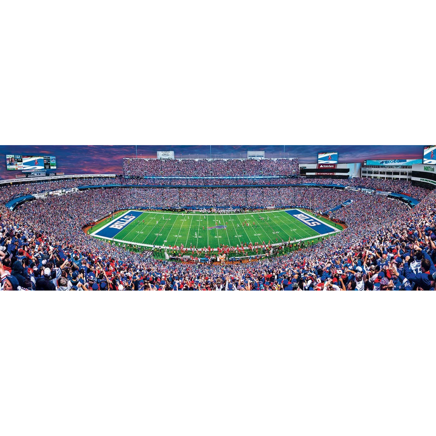 Masterpieces 1000 Piece Sports Jigsaw Puzzle - Nfl Buffalo Bills Center View Panoramic - 13"&quotX39""