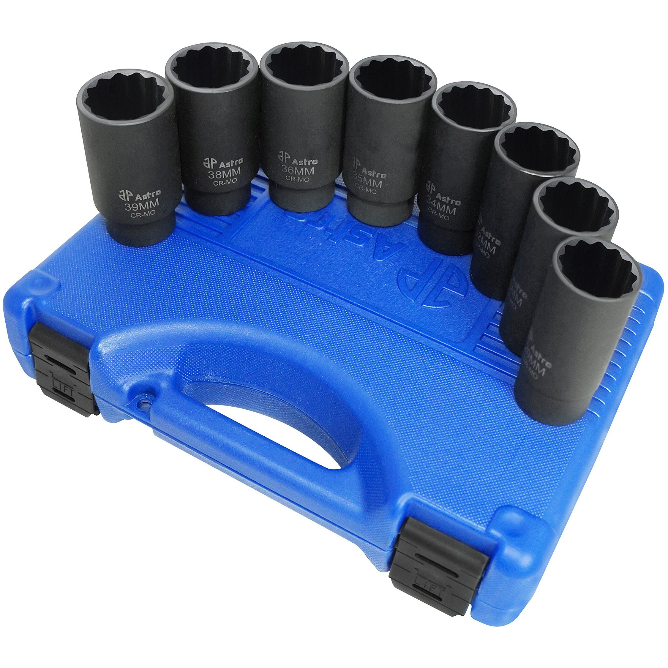 Astro Pneumatic Tool 78868 12-Point Axle Nut Socket Set (8 Piece)