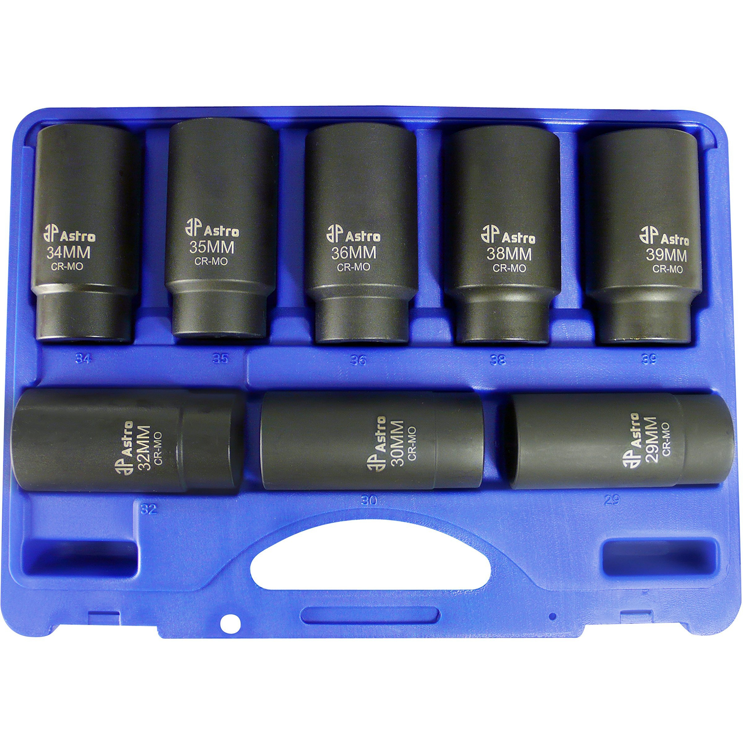 Astro Pneumatic Tool 78868 12-Point Axle Nut Socket Set (8 Piece)
