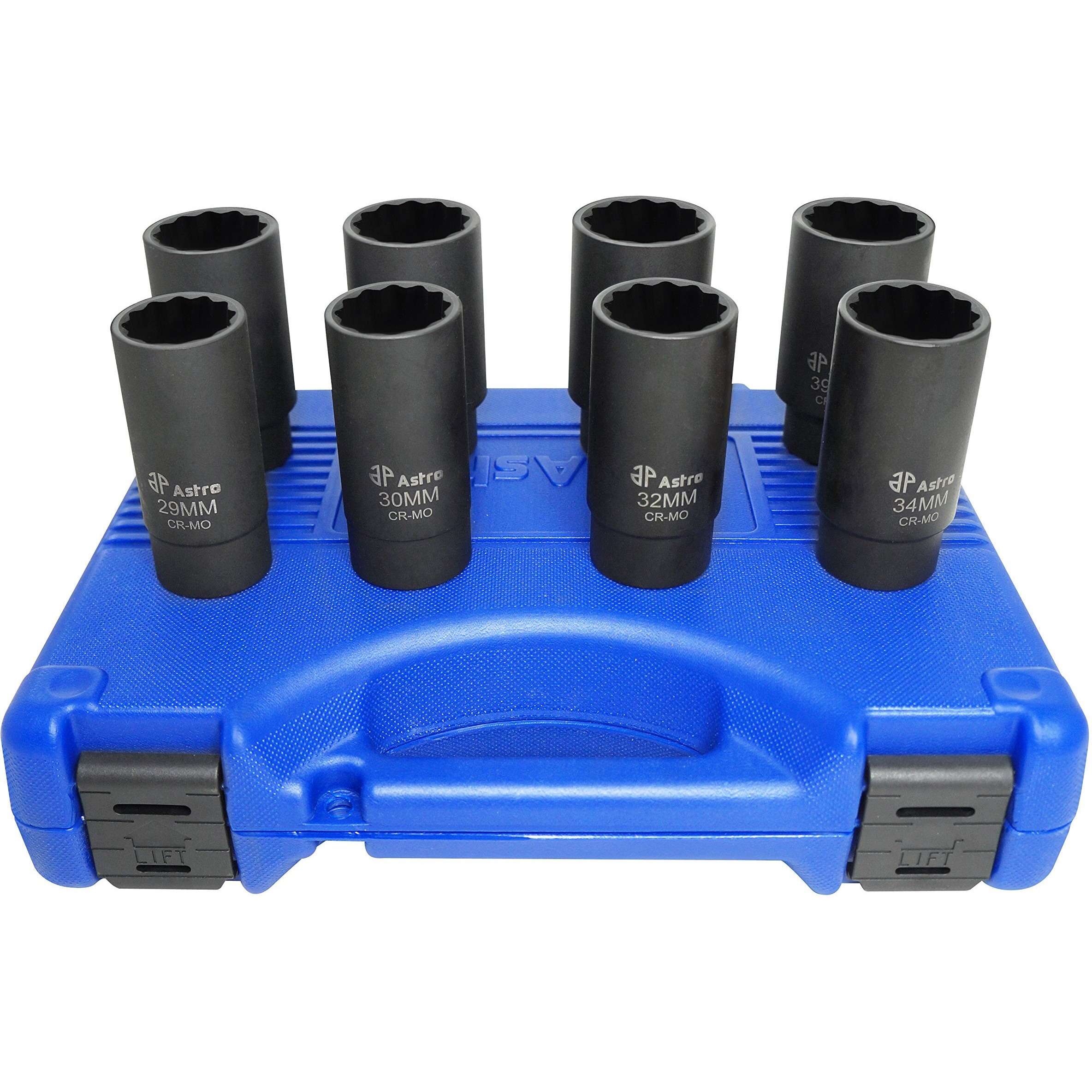 Astro Pneumatic Tool 78868 12-Point Axle Nut Socket Set (8 Piece)
