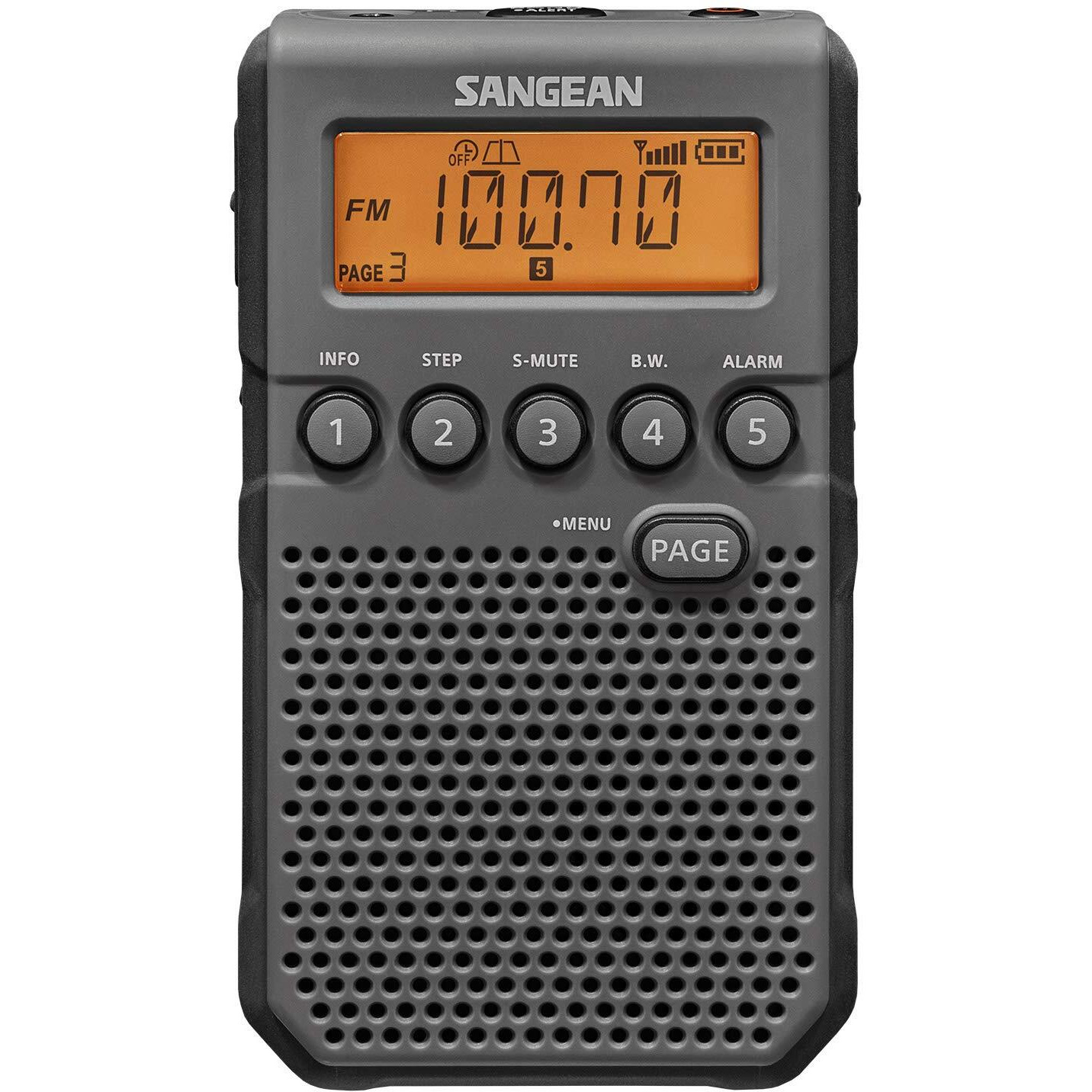 Sangean Dt-800Bk Am/Fm/Noaa Weather Alert Pocket Radio, Black