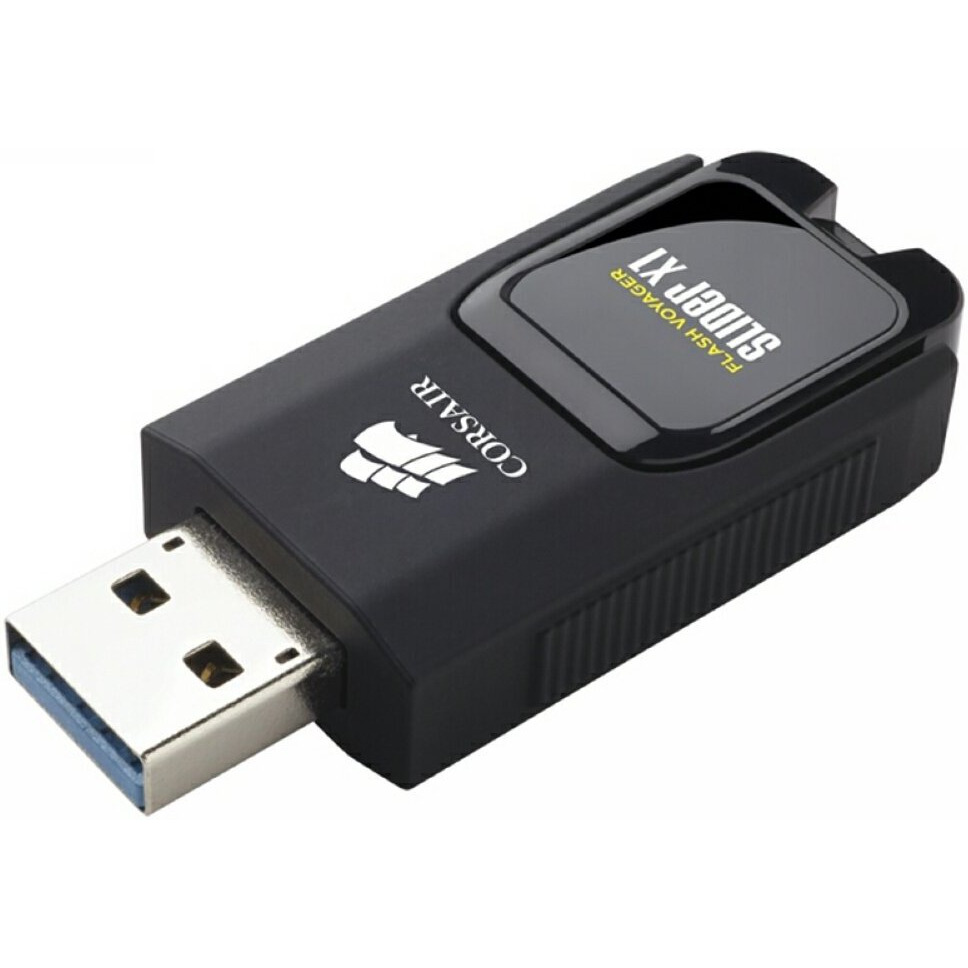 Corsair Cmfsl3X1-128Gb Flash Voyager Slider X1 128Gb Usb 3.0 Flash Drive, Black