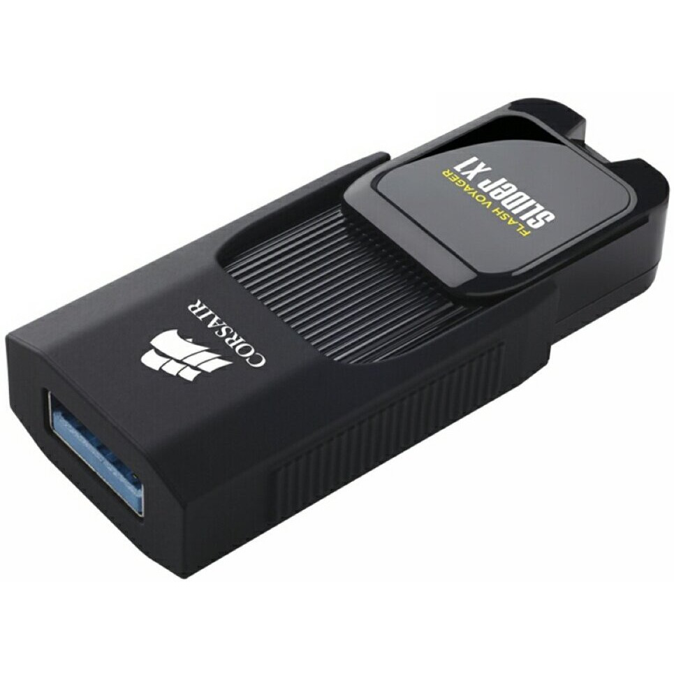 Corsair Cmfsl3X1-128Gb Flash Voyager Slider X1 128Gb Usb 3.0 Flash Drive, Black