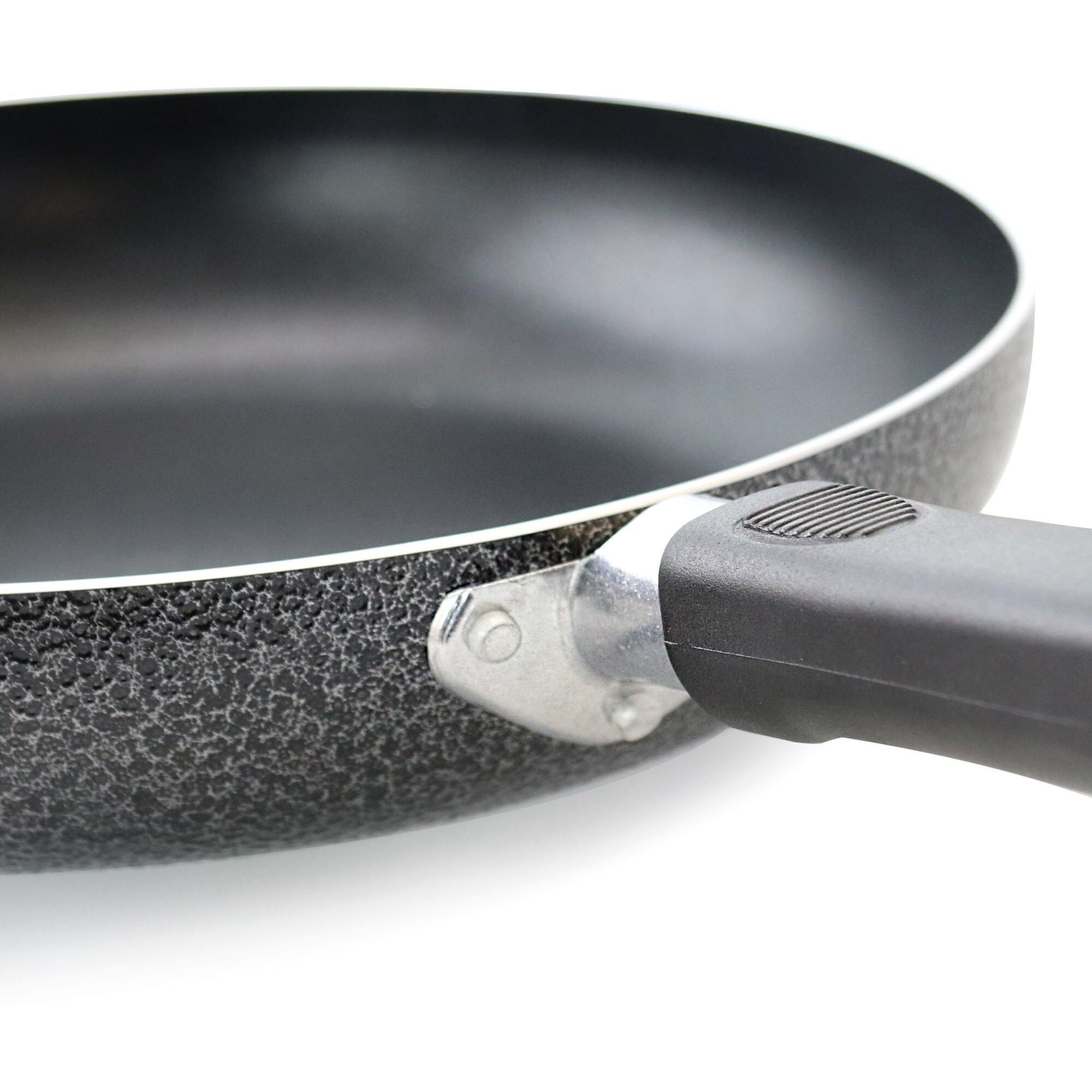 Better Chef 12-Inch Heavy Gauge Aluminum Non-Stick Fry Pan, Black