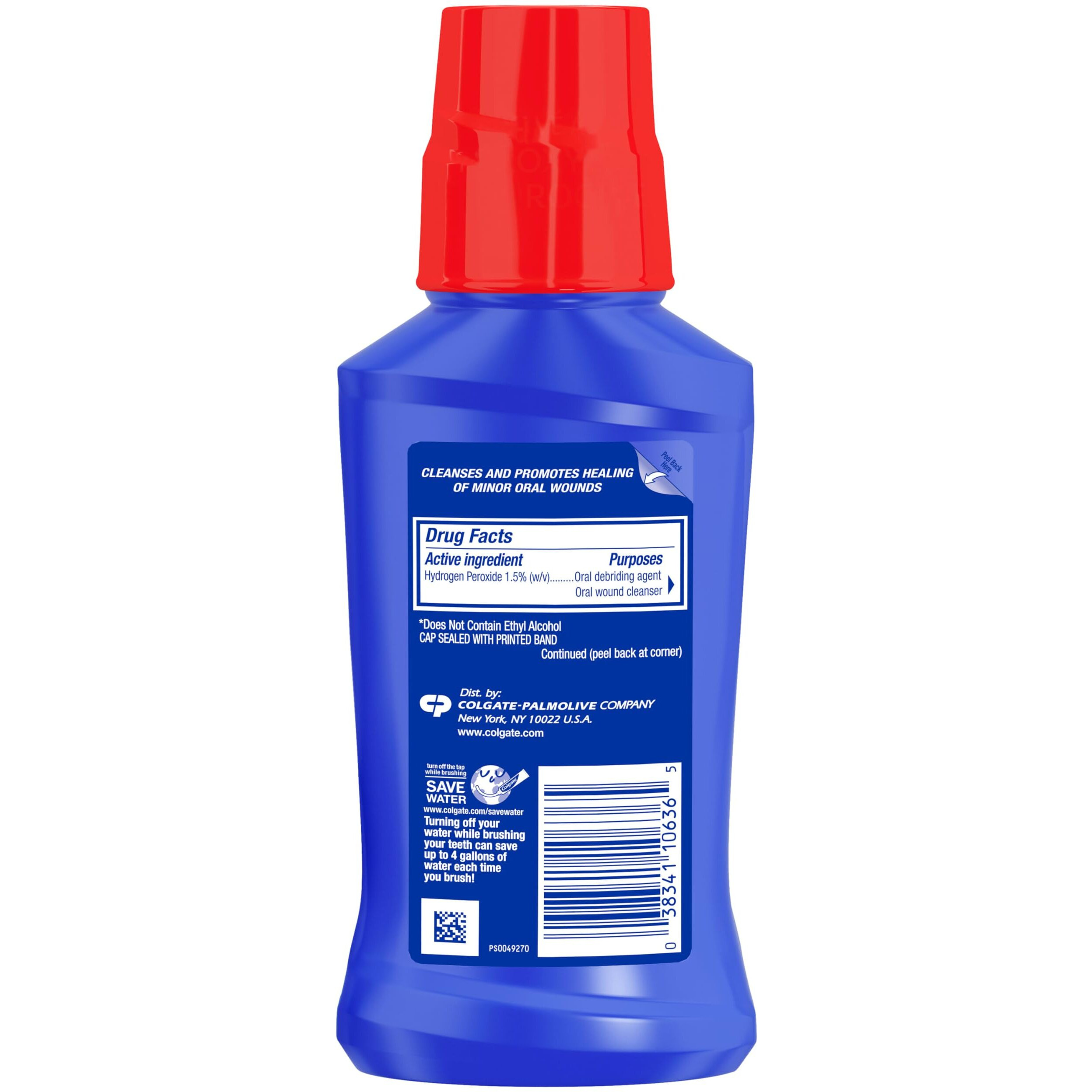 Colgate Peroxyl Antiseptic Mouth Sore Rinse, Alcohol Free, 1.5% Hydrogen Peroxide, Mild Mint, 8.4 Fl Oz (Pack Of 1)