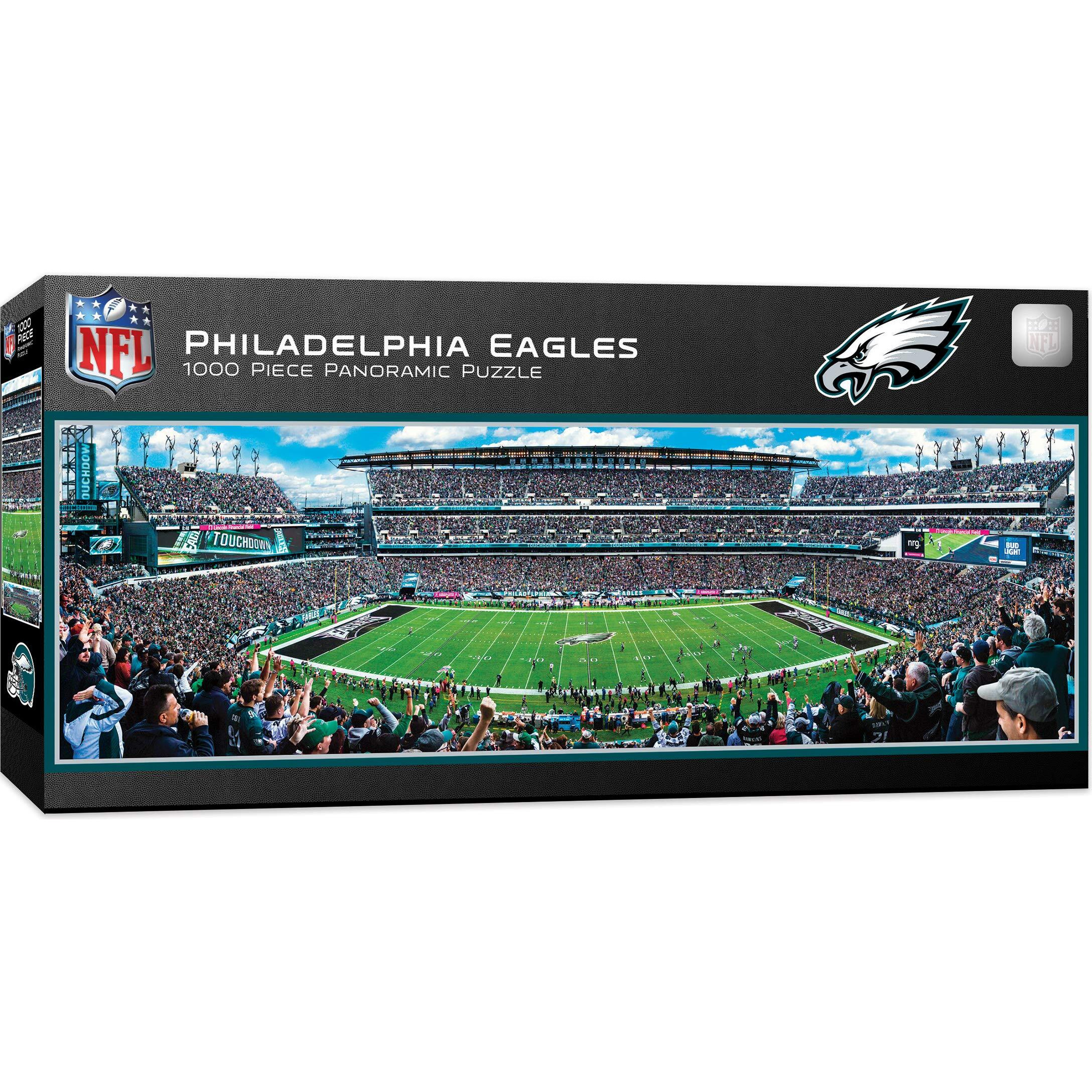 Masterpieces 1000 Piece Sports Jigsaw Puzzle - Nfl Philadelphia Eagles Center View Panoramic - 13"&quotX39""