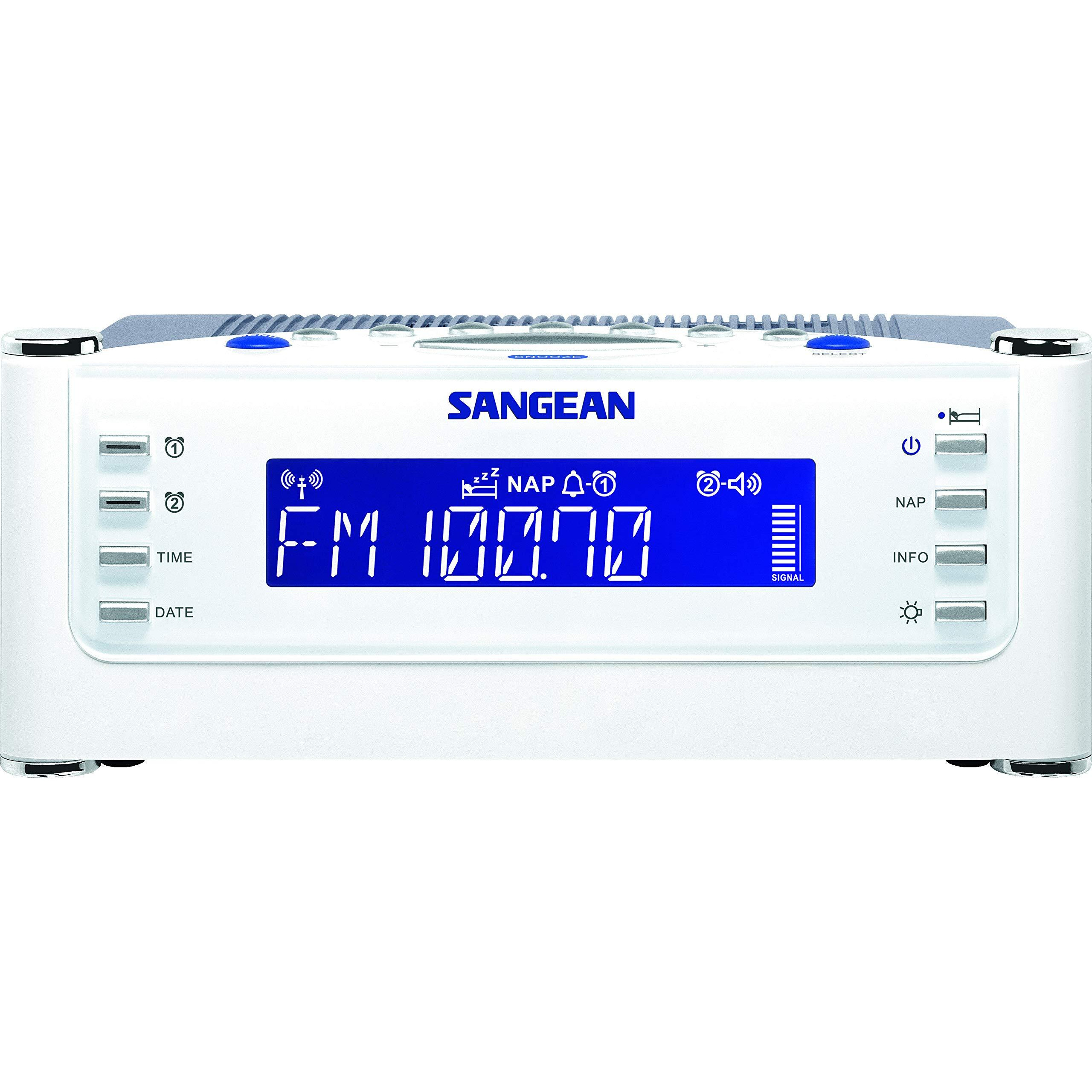 Sangean Rcr-22 Atomic Clock With Fm-Rds / Am / Aux-In Digital Tuning Clock Radio, Silver, One Size