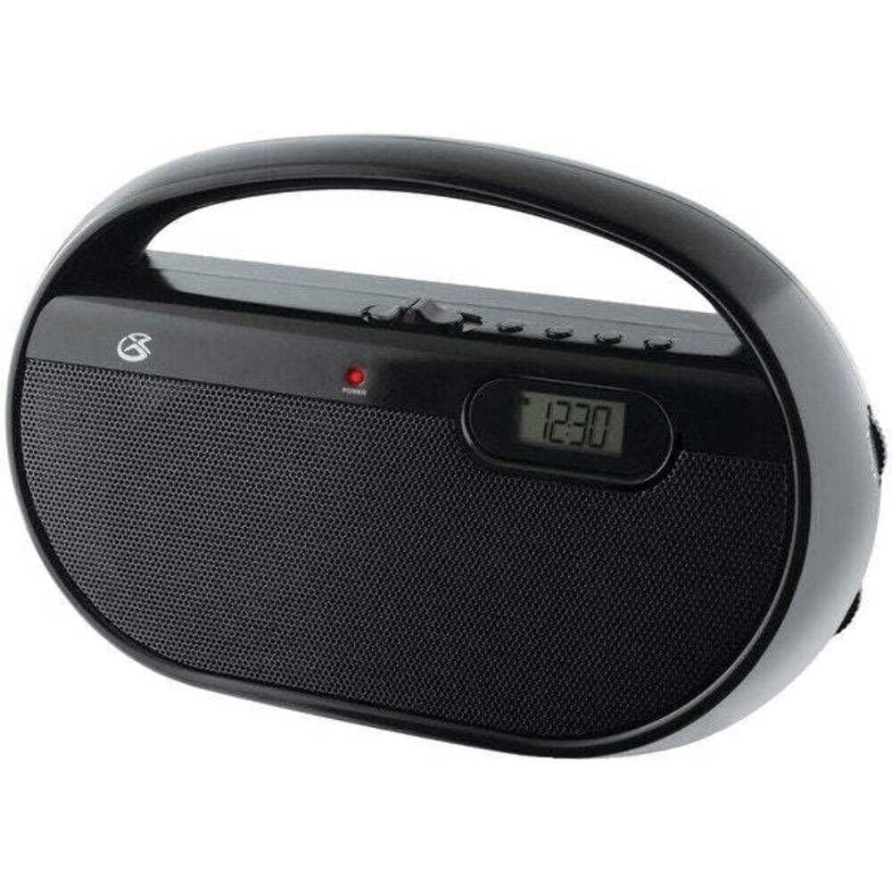 Gpx, Inc. R602B Portable Am/Fm Radio With Digital Clock And Line Input (Black)