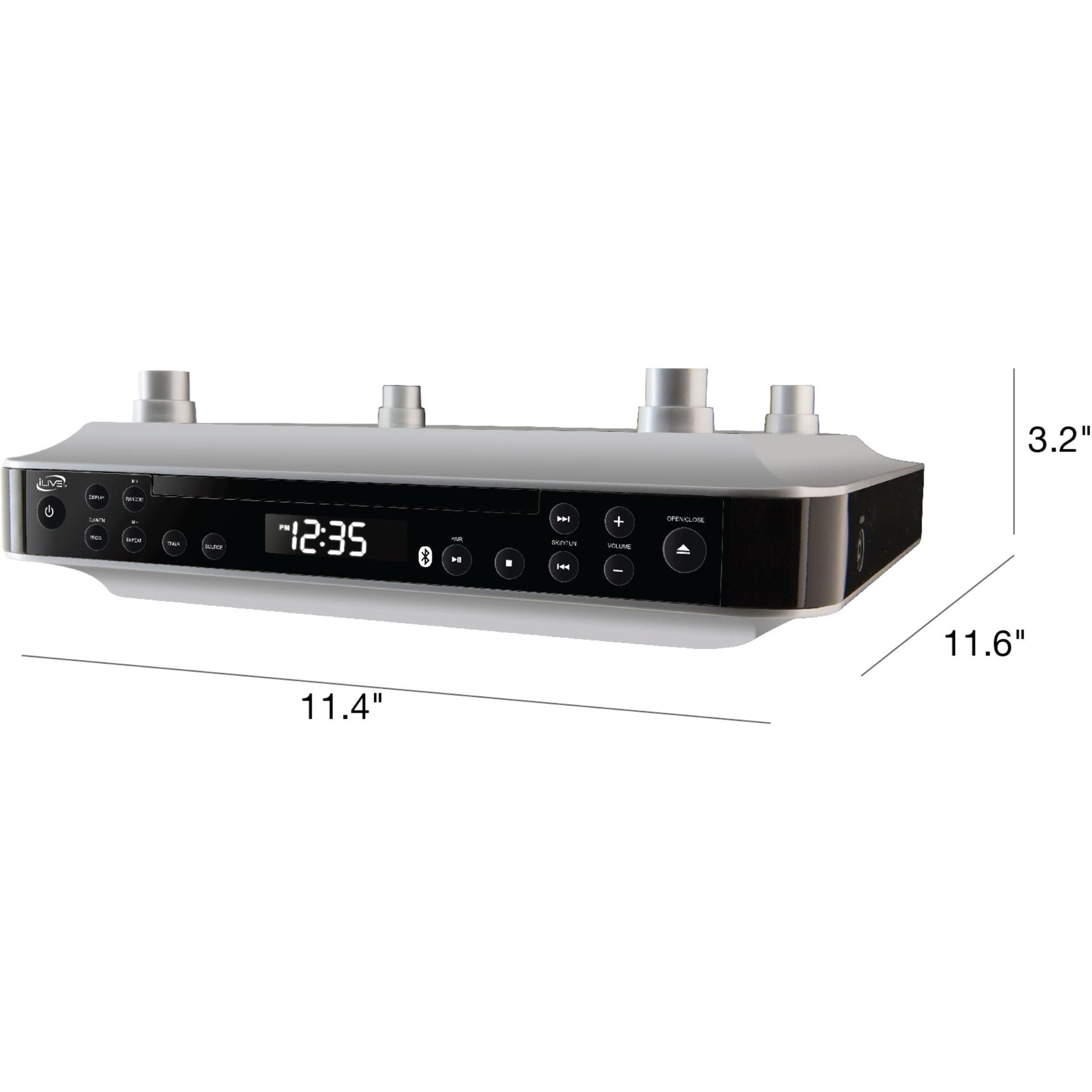Ilive Ikbc384S Bluetooth Under The Cabinet Radio With Cd Player
