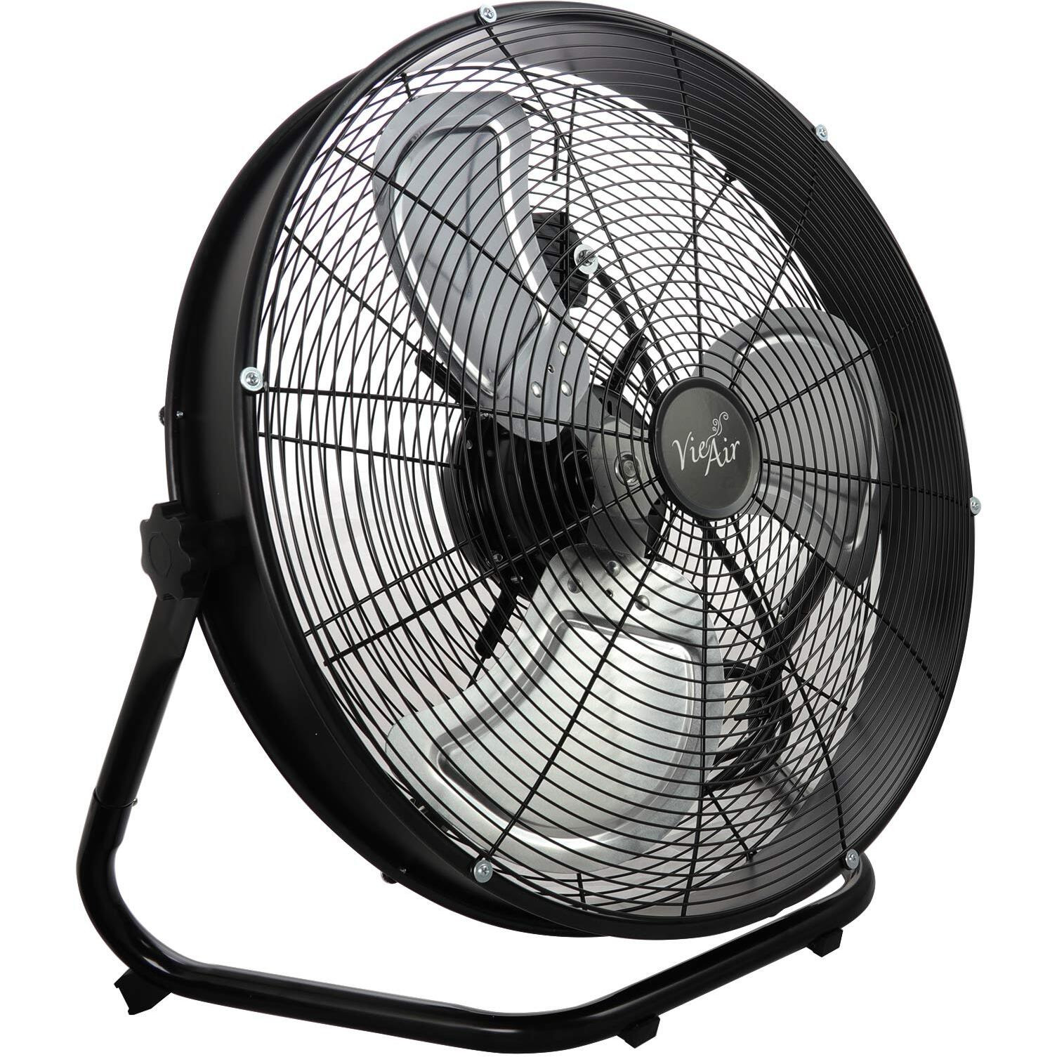 Vie Air 20"" Industrial Floor Drum Fan With 3 Speed 360 Degree Tilt Head