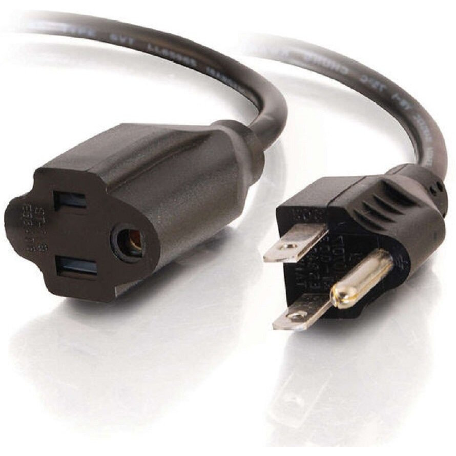 C2G Legrand Universal Power Cord, Computer Extension Cord With 18 Awg Power Cord, 6 Foot Computer Power Cable, Black, 1 Count, C2G 03115