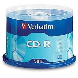 Verbatim Cd-R Spindle, 700Mb, Pack Of 50