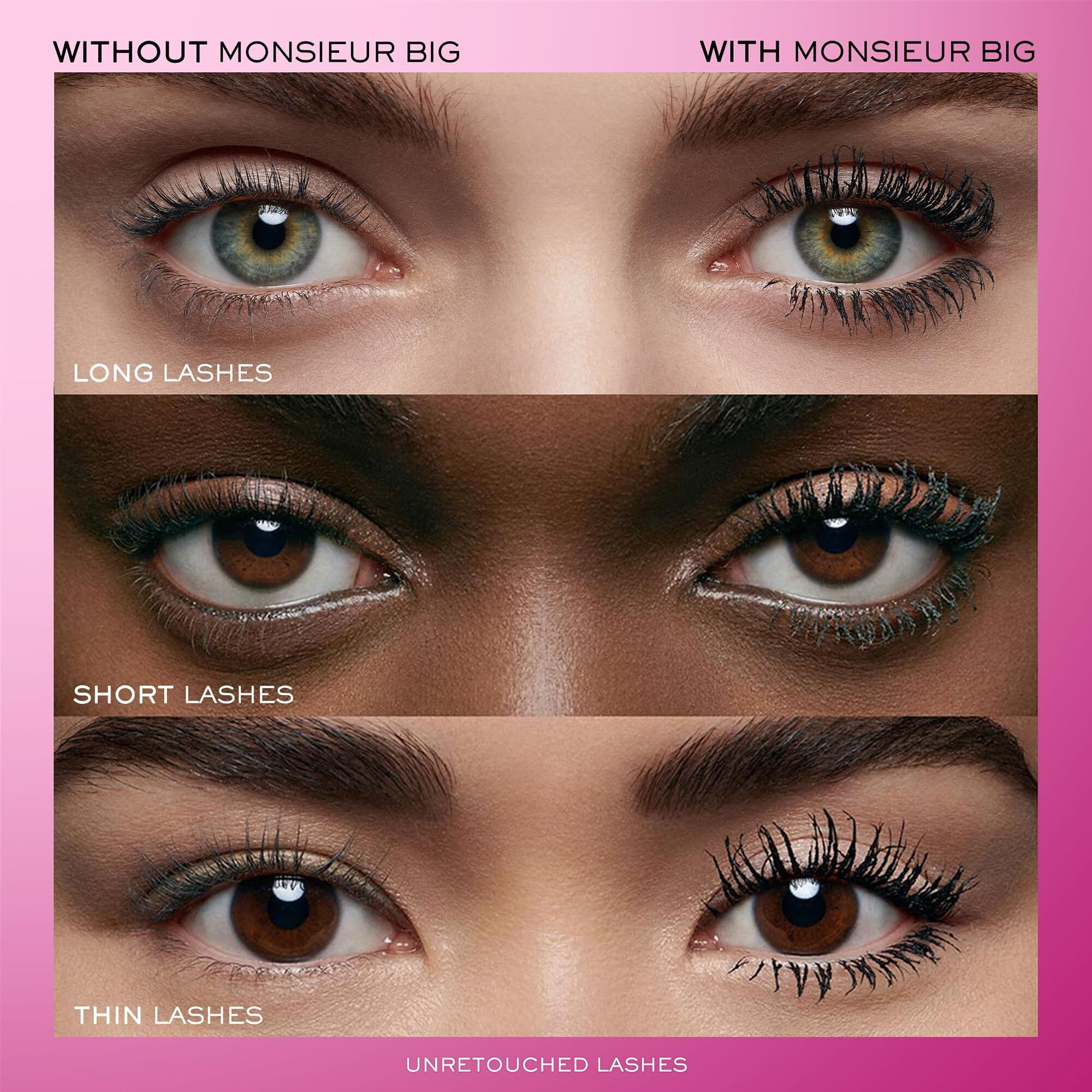 Lancme Monsieur Big Volumizing Mascara - Up To 12X More Volume & 24H Wear - False Lash Effect - Black