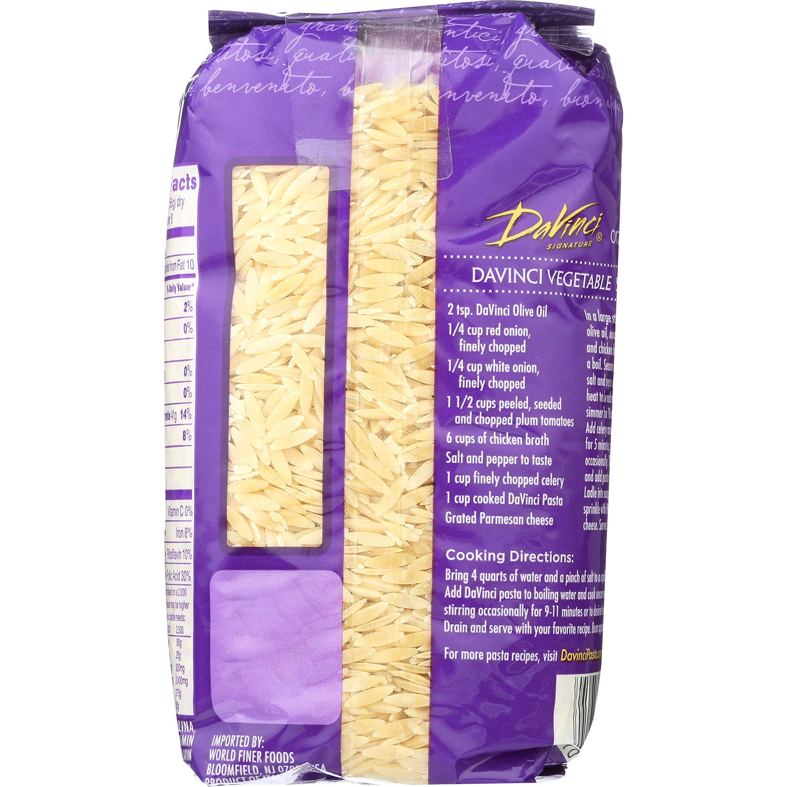 Davinci Signature, Orzo, 16 Ounce Resealable Bags (Pack Of 12)
