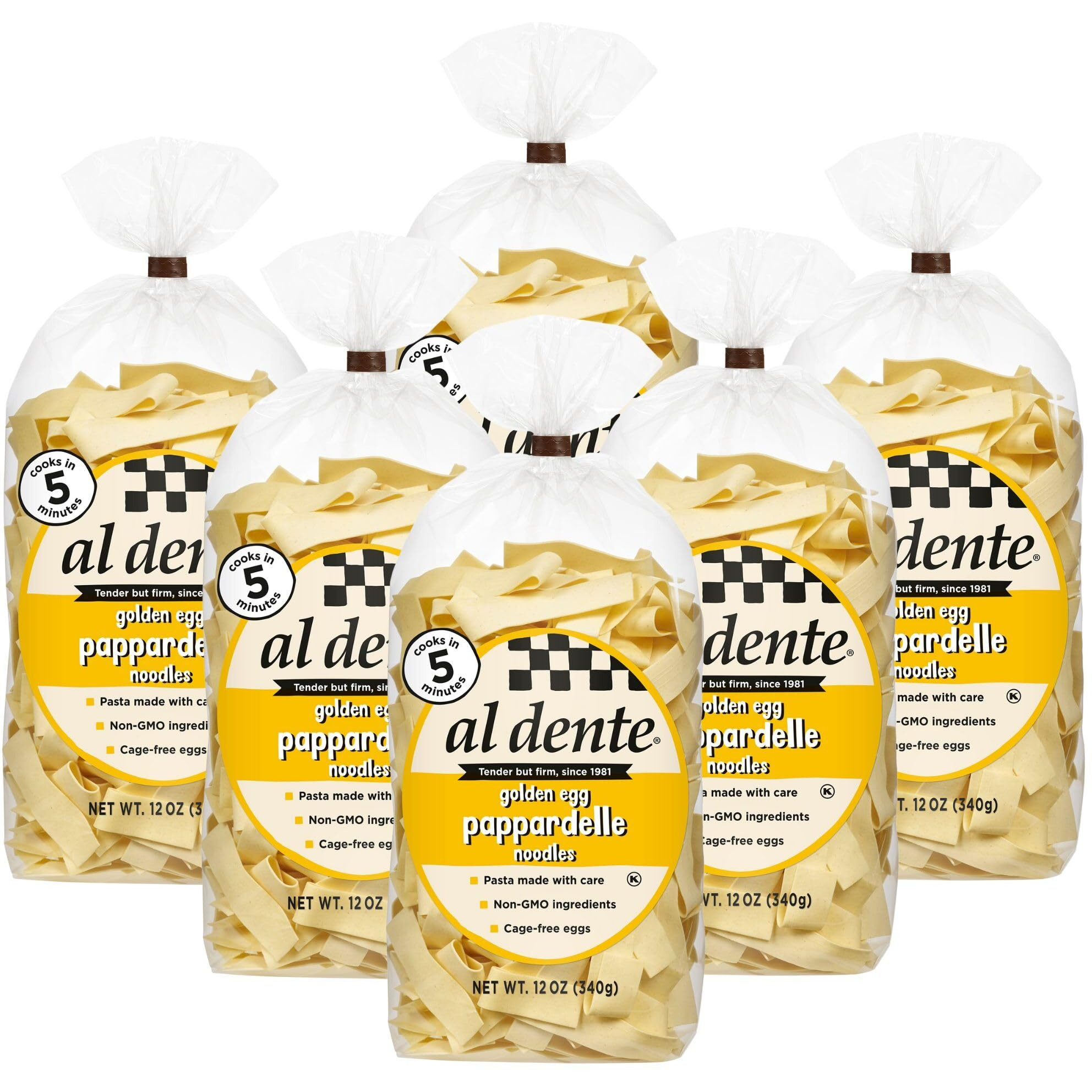 Al Dente Pappardelle, Golden Egg, 12-Ounce (Pack Of 6)