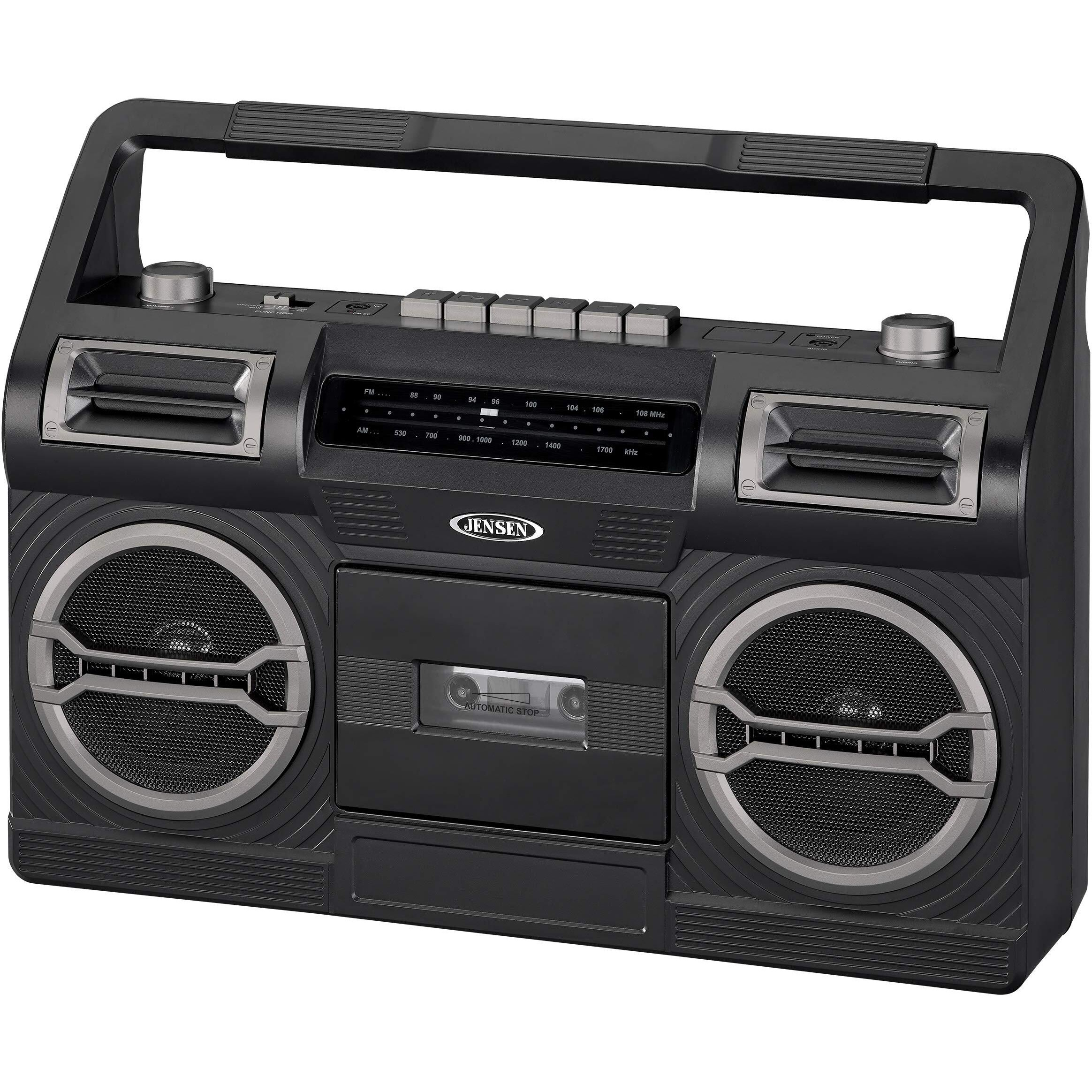 Jensen Mcr-500 Portable Am/Fm Radio With Cassette Player/Recorder And Built-In Speaker