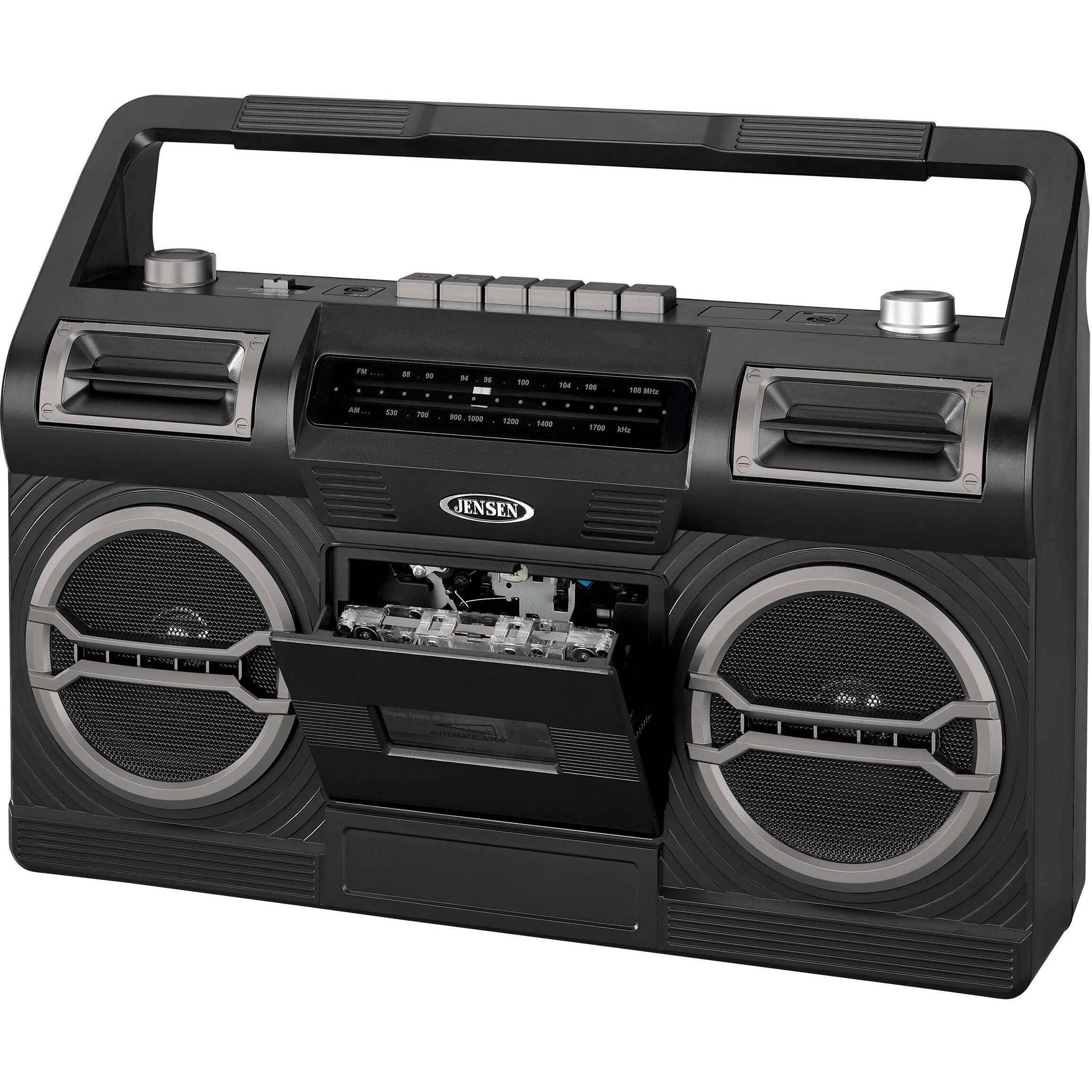 Jensen Mcr-500 Portable Am/Fm Radio With Cassette Player/Recorder And Built-In Speaker