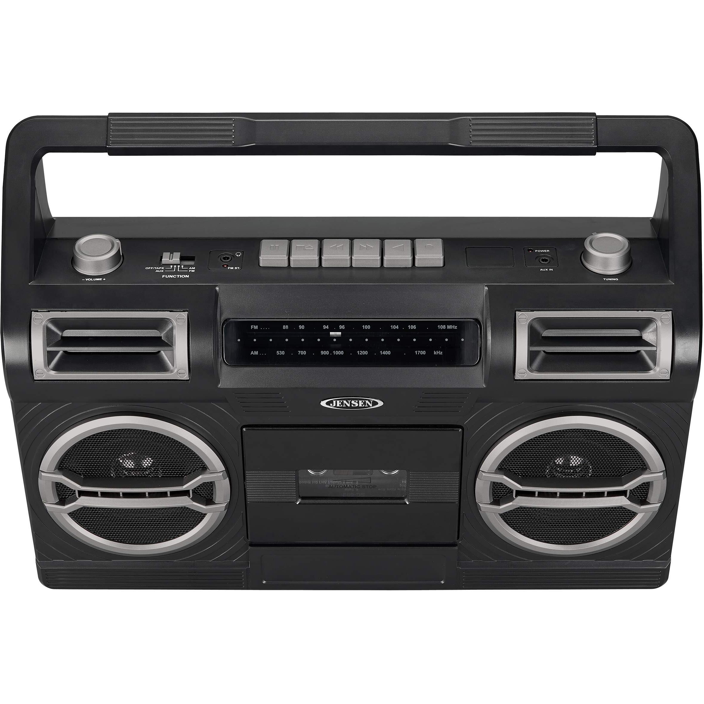 Jensen Mcr-500 Portable Am/Fm Radio With Cassette Player/Recorder And Built-In Speaker