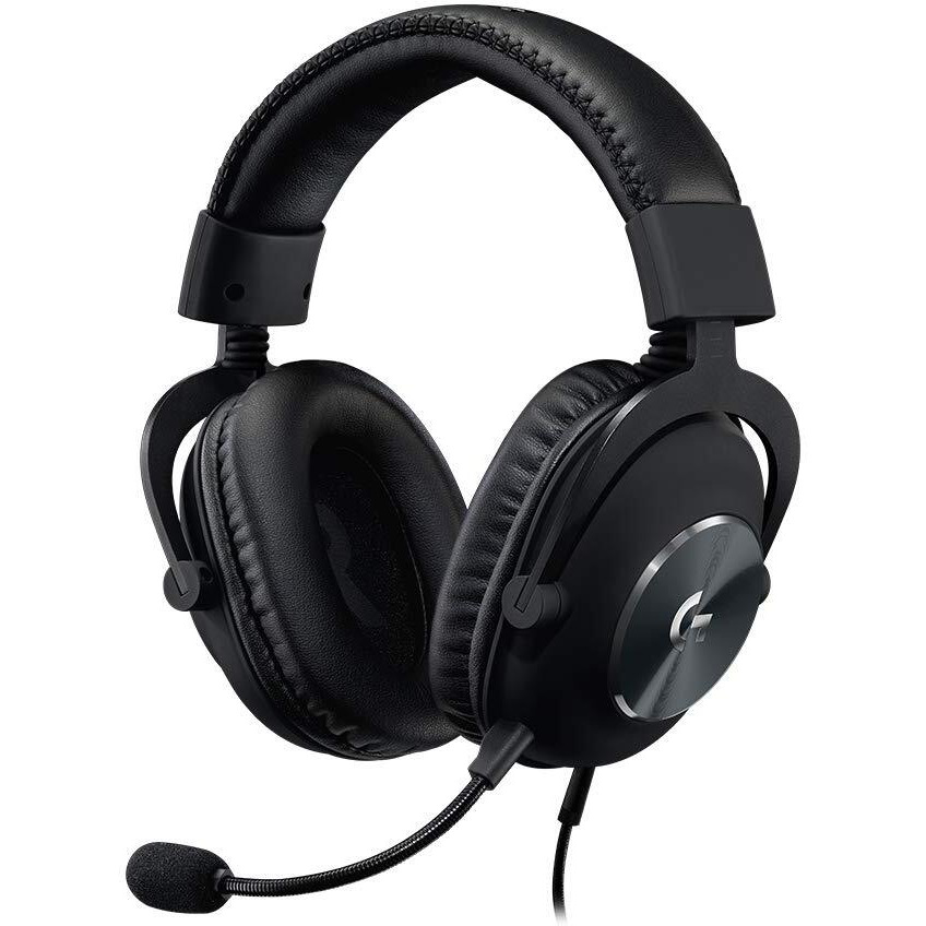 Logitech G Pro X Wired Gaming Headset Blue VoCe Detachable Boom Mic, Dts 7.1, 50 Mm Drivers, Usb/3.5Mm Aux, Spare Memory Foam Ear Pads, Usb Dac & Bag Included, For Pc, Xbox, Ps5, Ps4 - Black