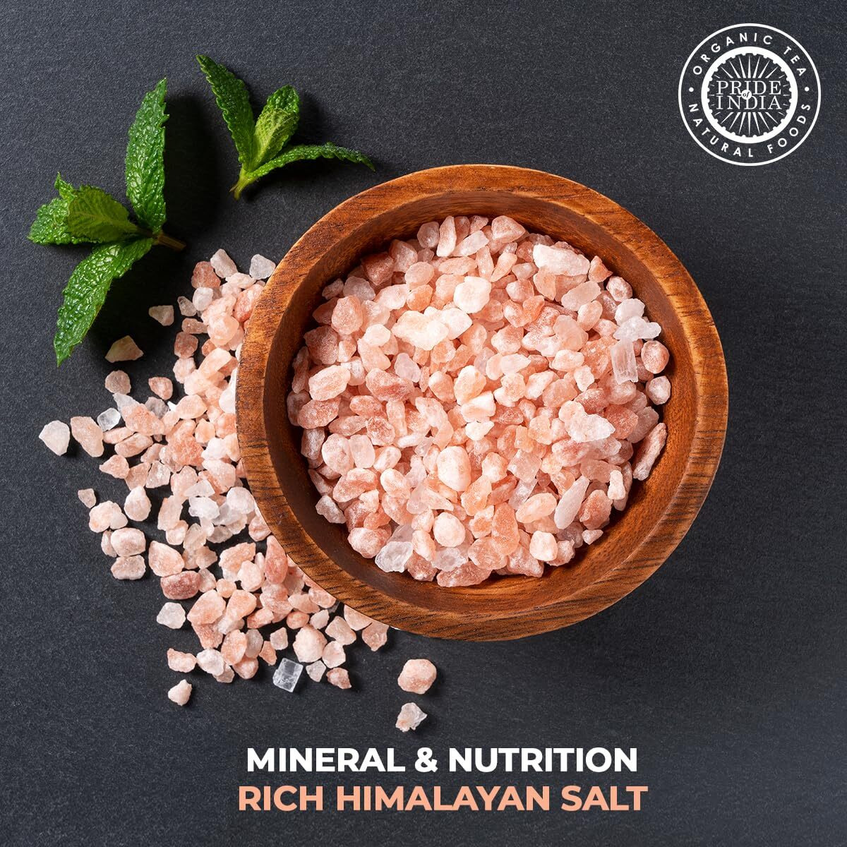 Pride Of India - Himalayan Rock Salt - 84+ Natural Mineral Enriched (Pure Himalayan Pink Salt, Coarse Grind 2.2 Pound Jar)