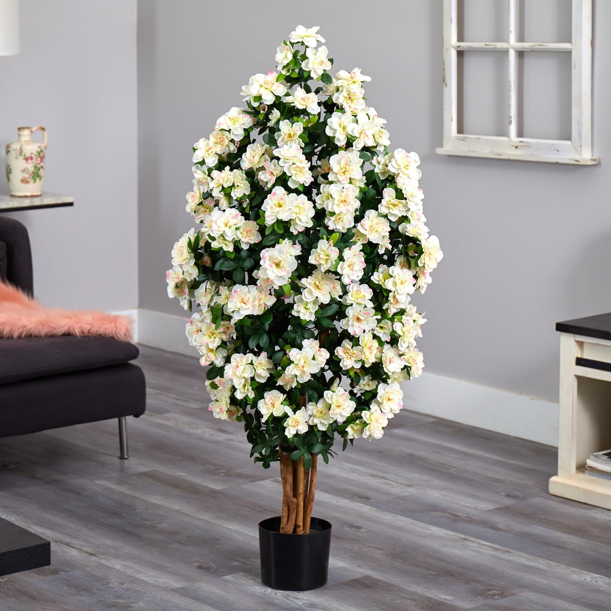 Nearly Natural 57In. Azalea Artificial Tree