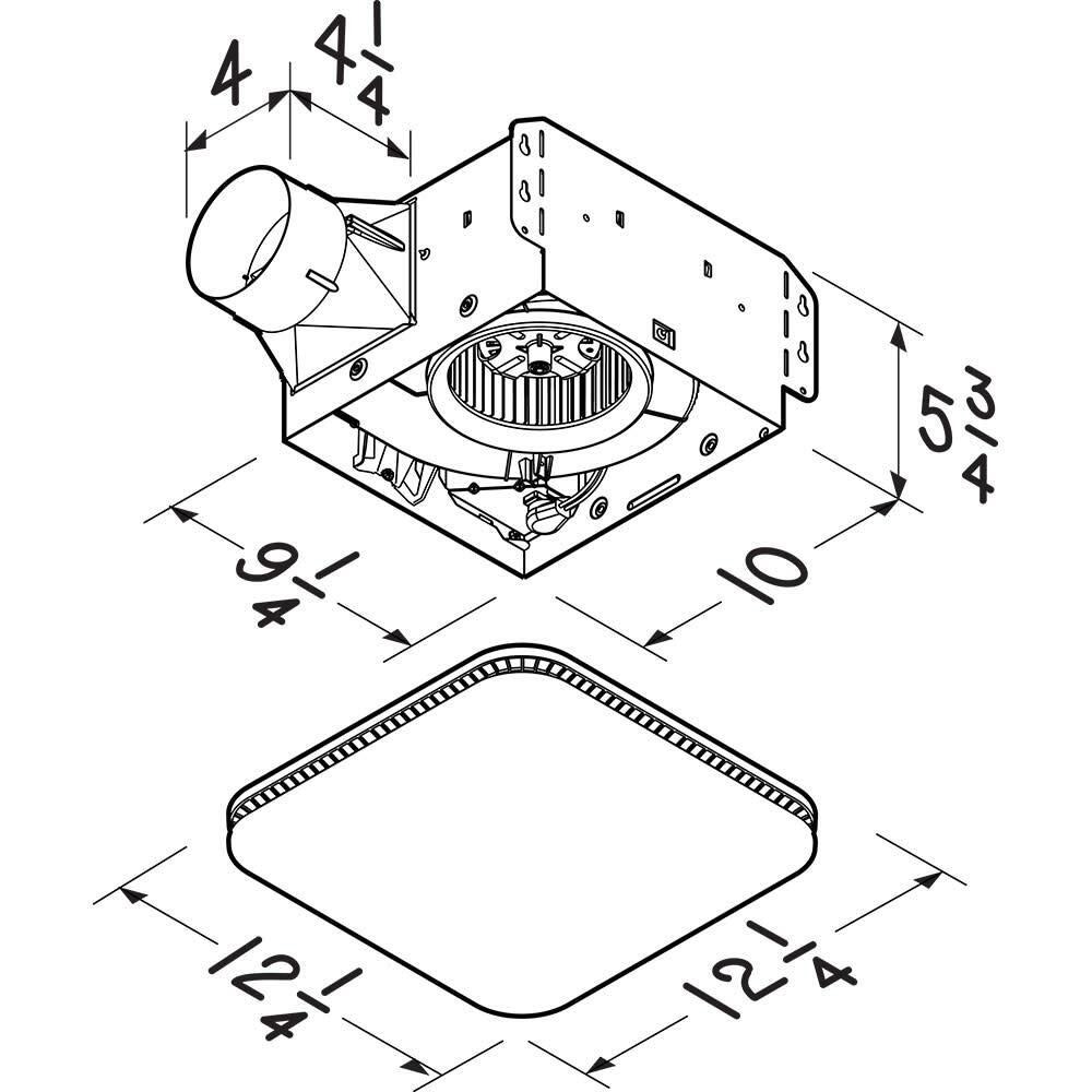 Broan Flex Series 80 Cfm 0.8 Sones Ventilation Fan