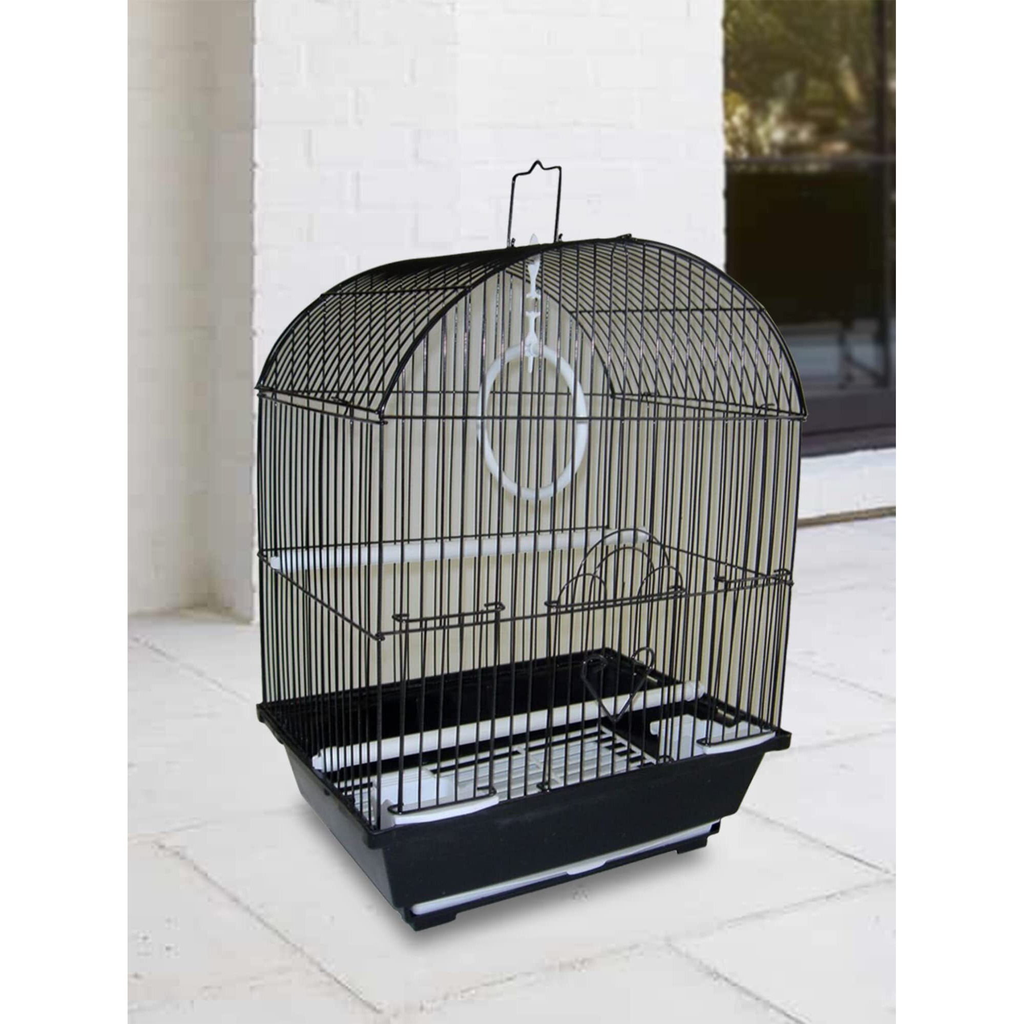 Yml A1104Blk Round Top Style Small Parakeet Cage, 11 X 9 X 16