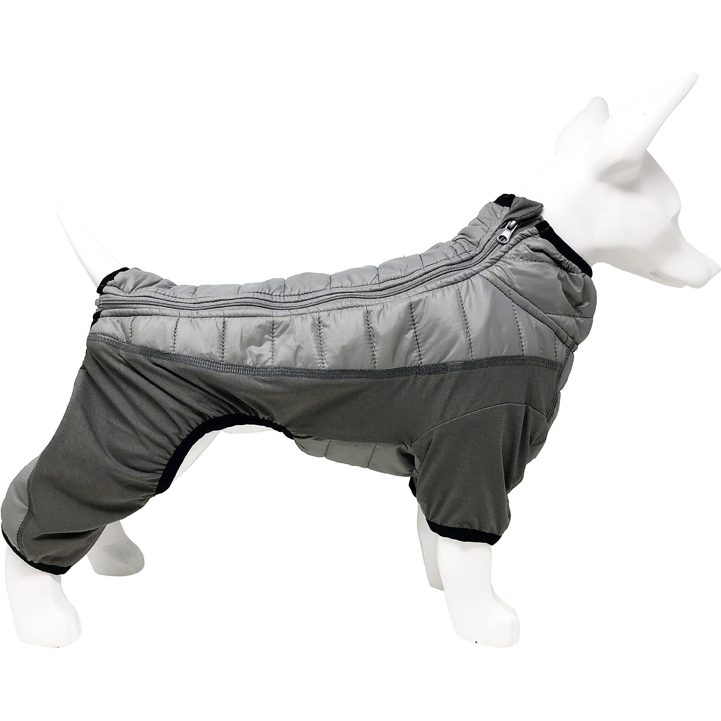 Pet Life Aura-Vent Lightweight 4-Season Stretch And Quick-Dry Full Body Dog Jacket, Xs, Grey